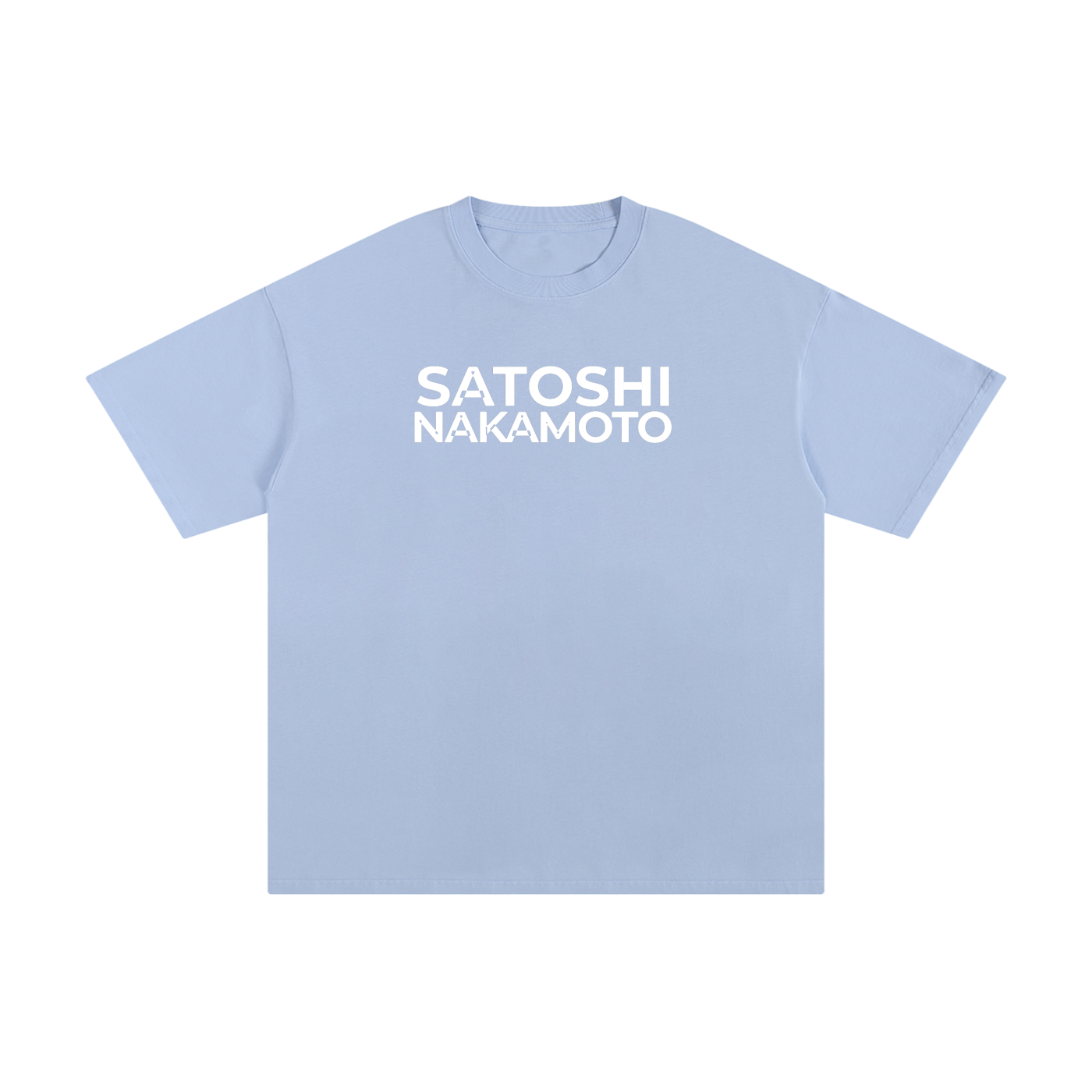 Satoshi Unisex Pure Cotton T-Shirt White Print - Degen Swag