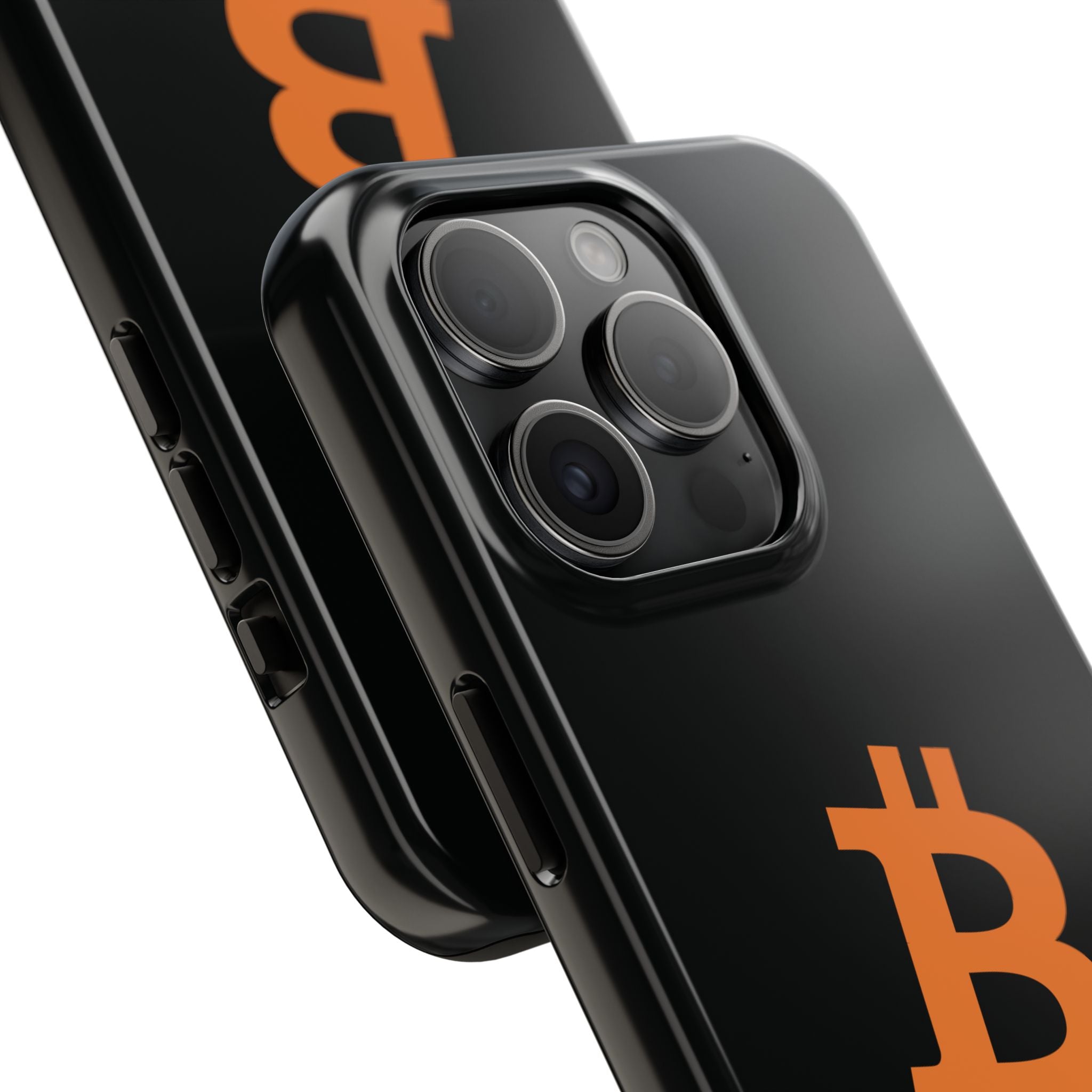 Bitcoin HODL Matte Black iPhone Case (Orange Logo) – Degen Swag