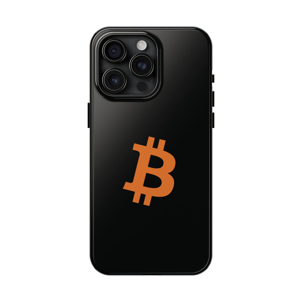 Bitcoin HODL Matte Black iPhone Case (Orange Logo) – Degen Swag