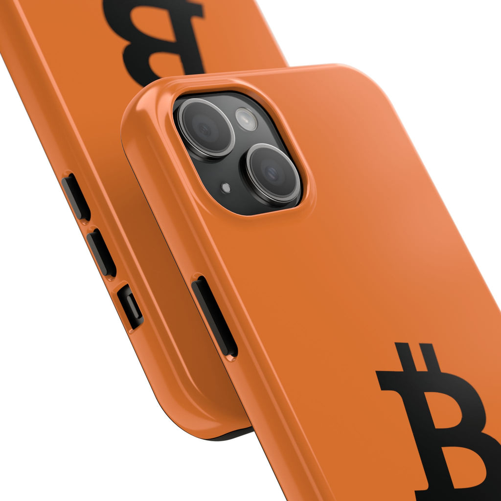 Bitcoin HODL Orange iPhone Case (Black Logo) – Degen Swag