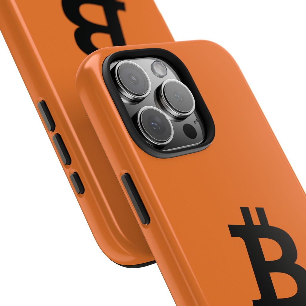 Bitcoin HODL Orange iPhone Case (Black Logo) – Degen Swag