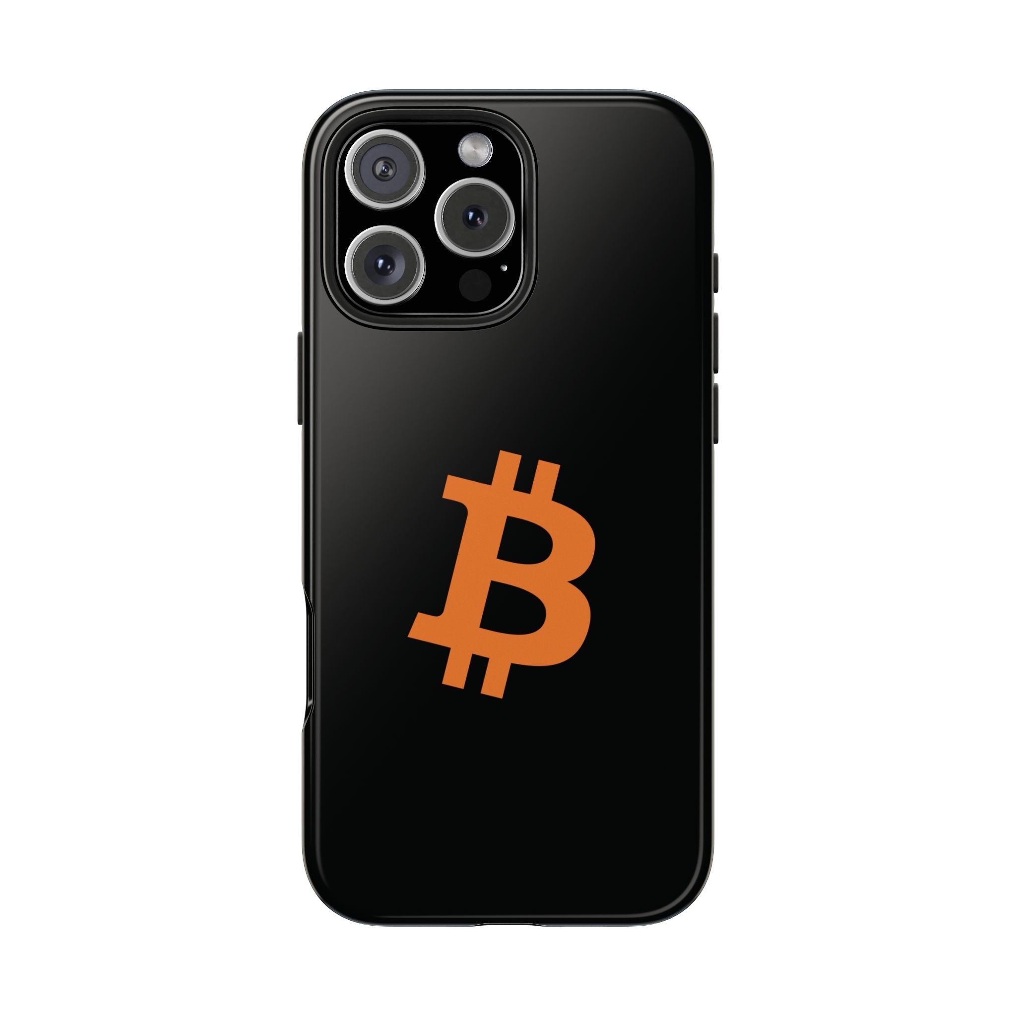 Bitcoin HODL Matte Black iPhone Case (Orange Logo) – Degen Swag