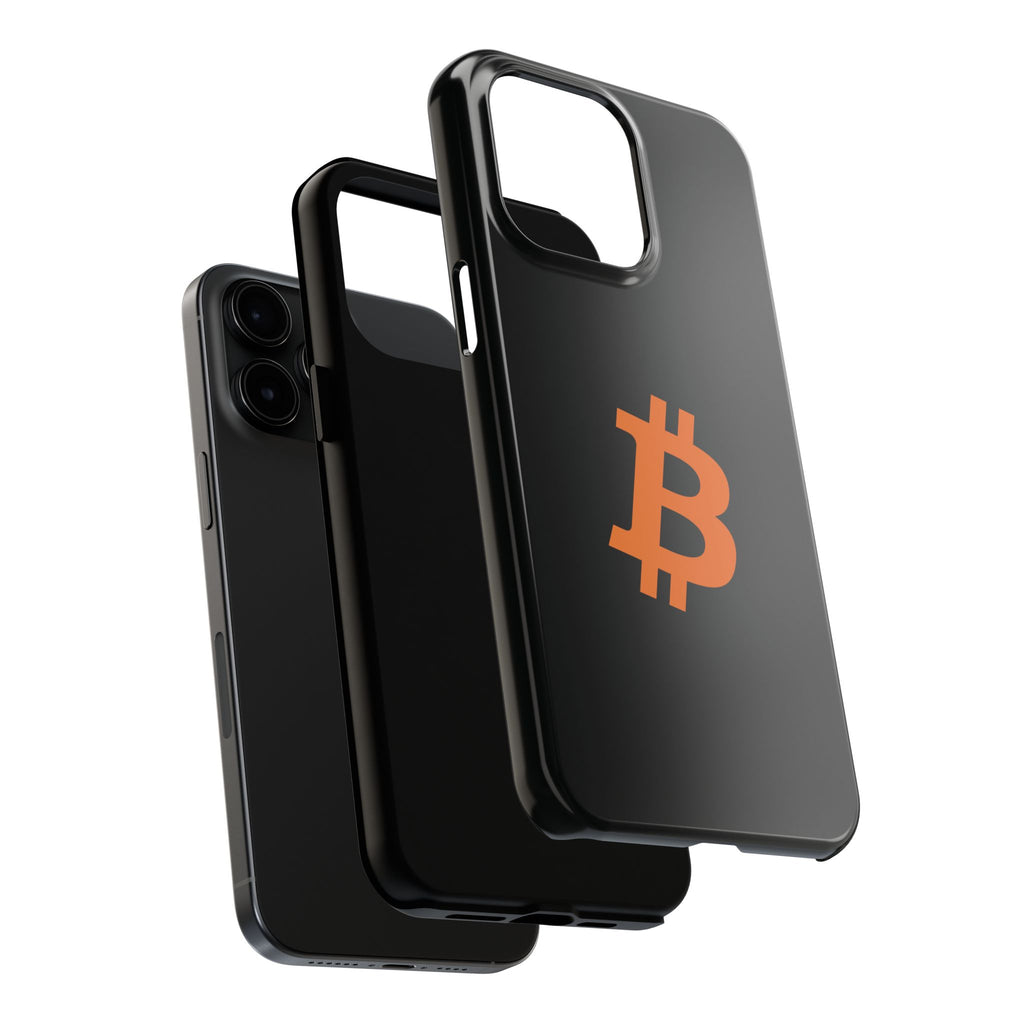 Bitcoin HODL Matte Black iPhone Case (Orange Logo) – Degen Swag
