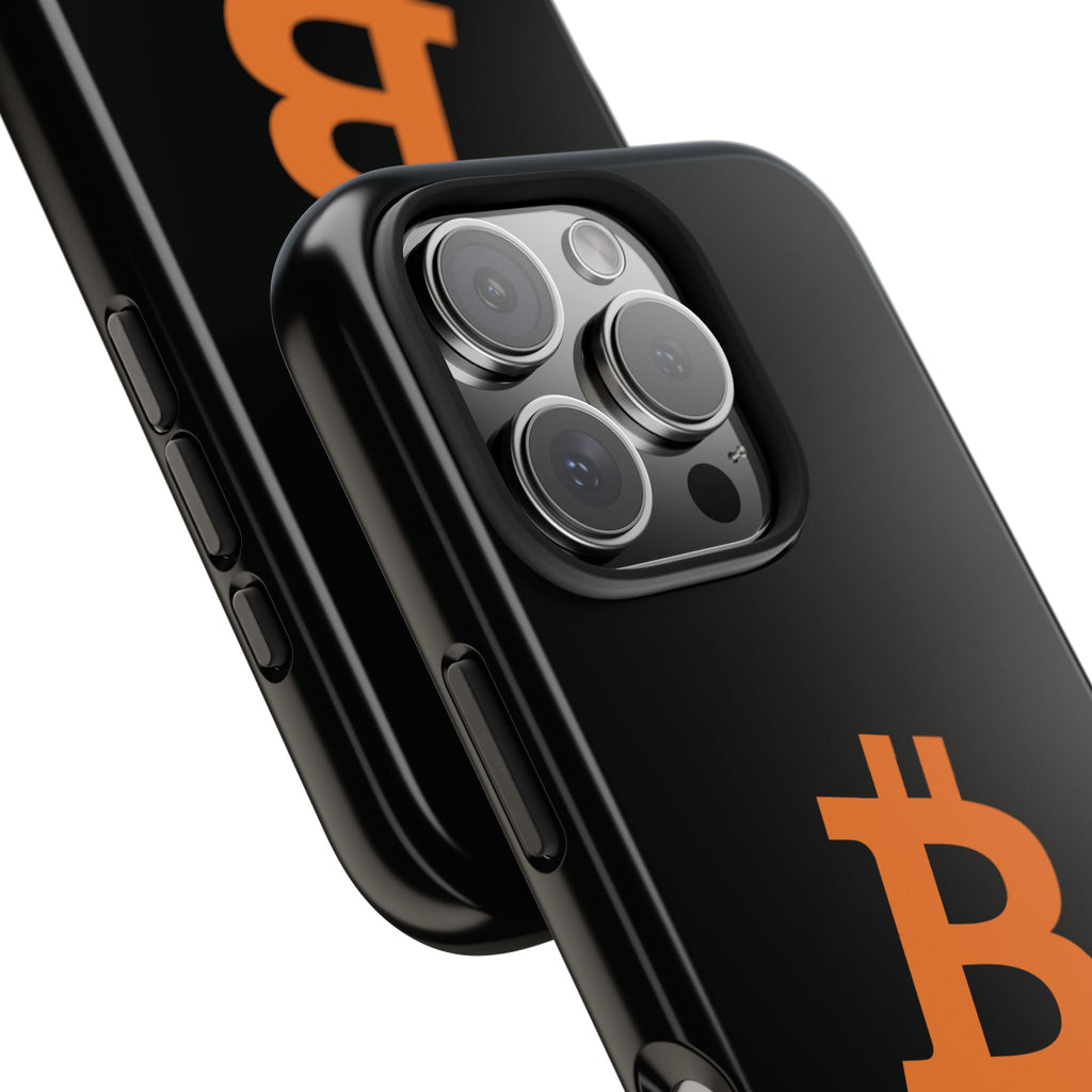 Bitcoin HODL Matte Black iPhone Case (Orange Logo) – Degen Swag