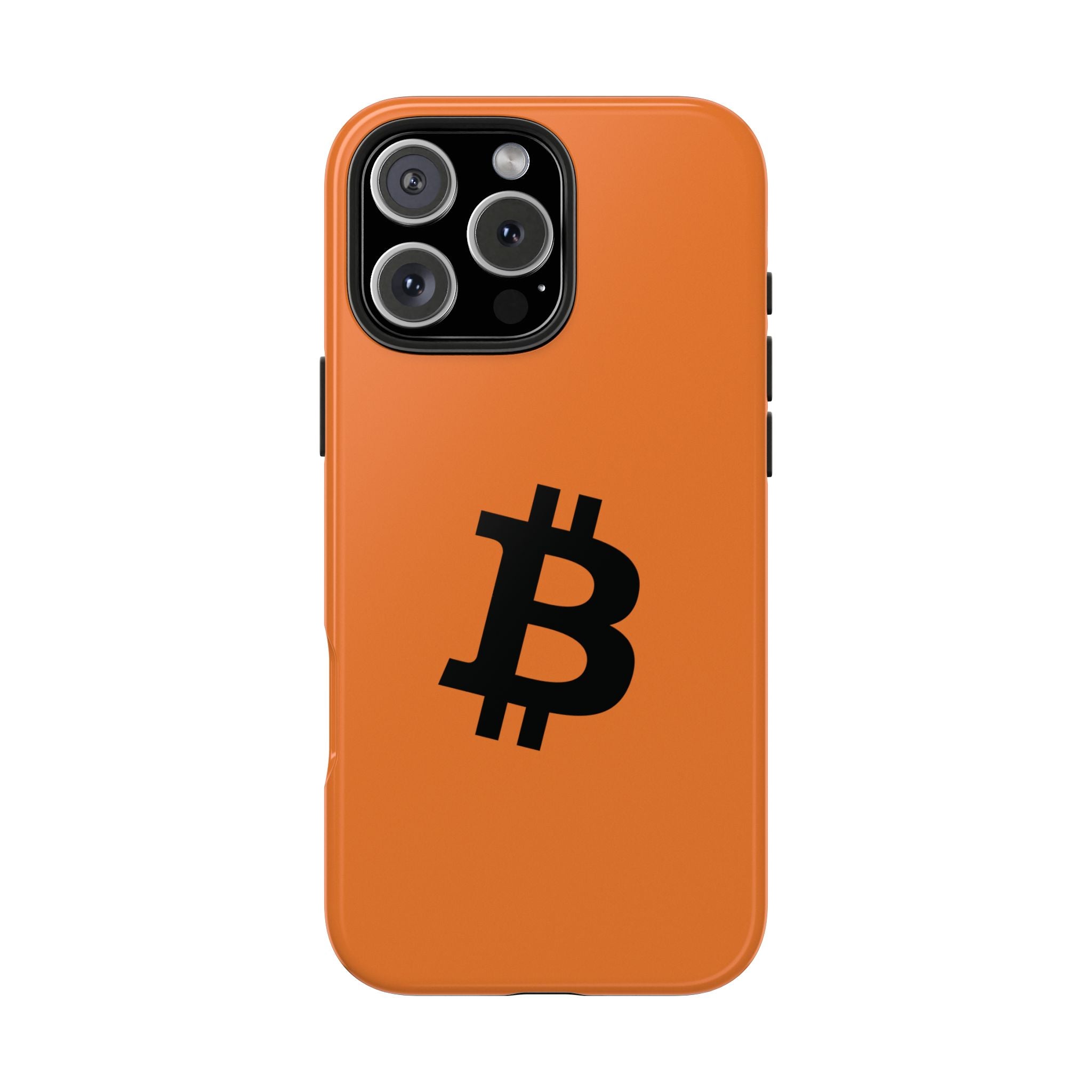 Bitcoin HODL Orange iPhone Case (Black Logo) – Degen Swag