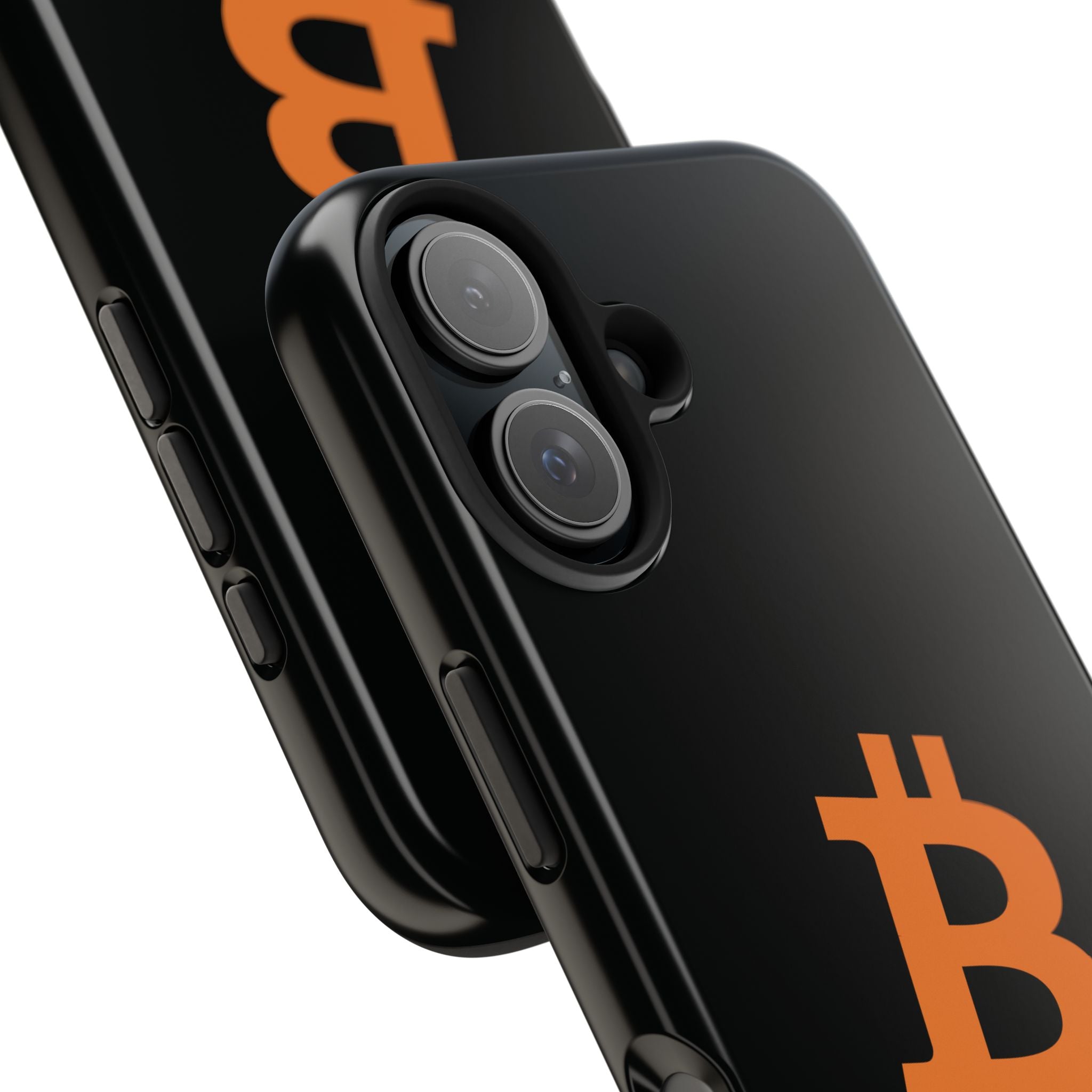 Bitcoin HODL Matte Black iPhone Case (Orange Logo) – Degen Swag