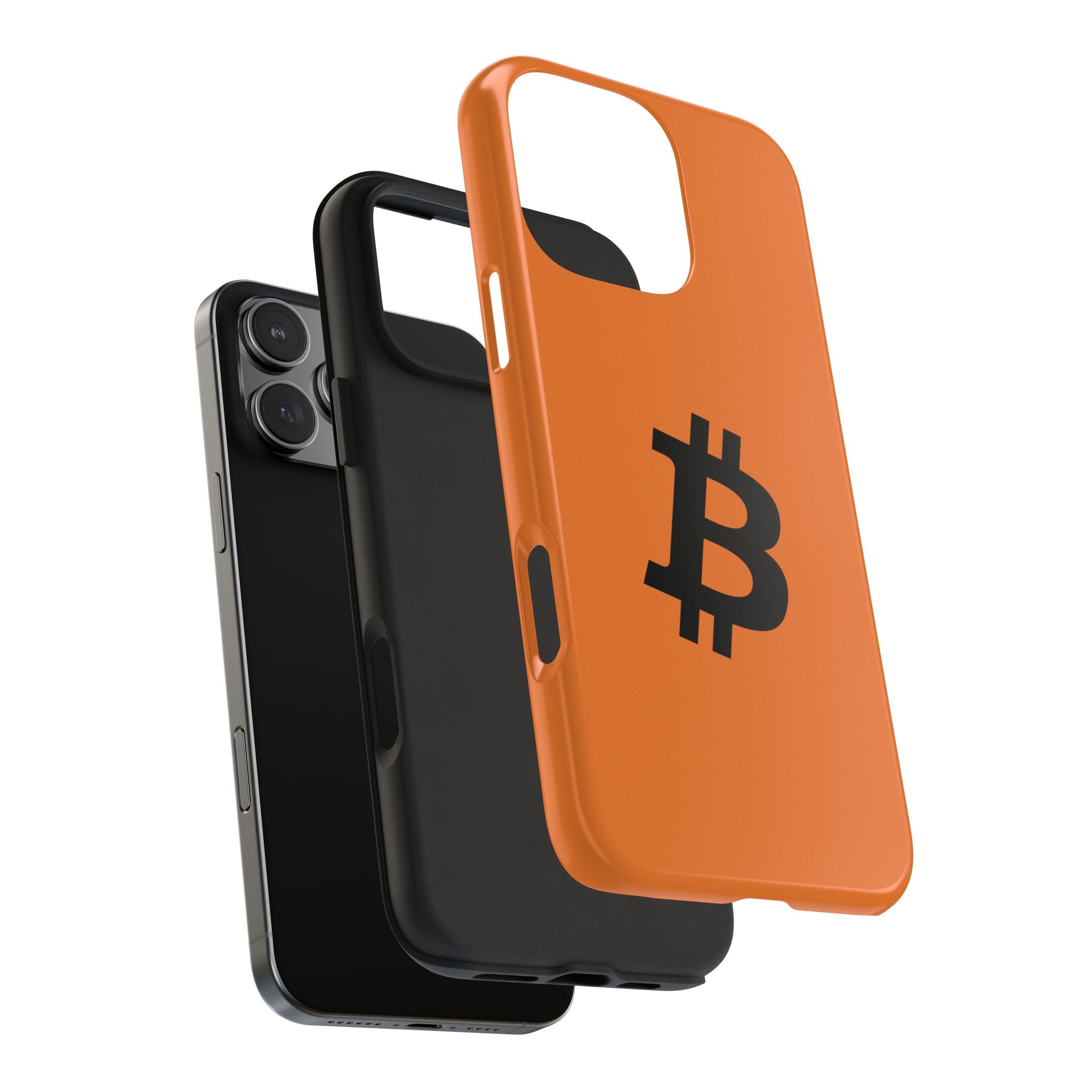 Bitcoin HODL Orange iPhone Case (Black Logo) – Degen Swag