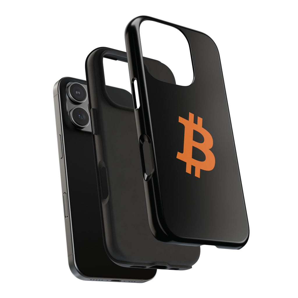 Bitcoin HODL Matte Black iPhone Case (Orange Logo) – Degen Swag