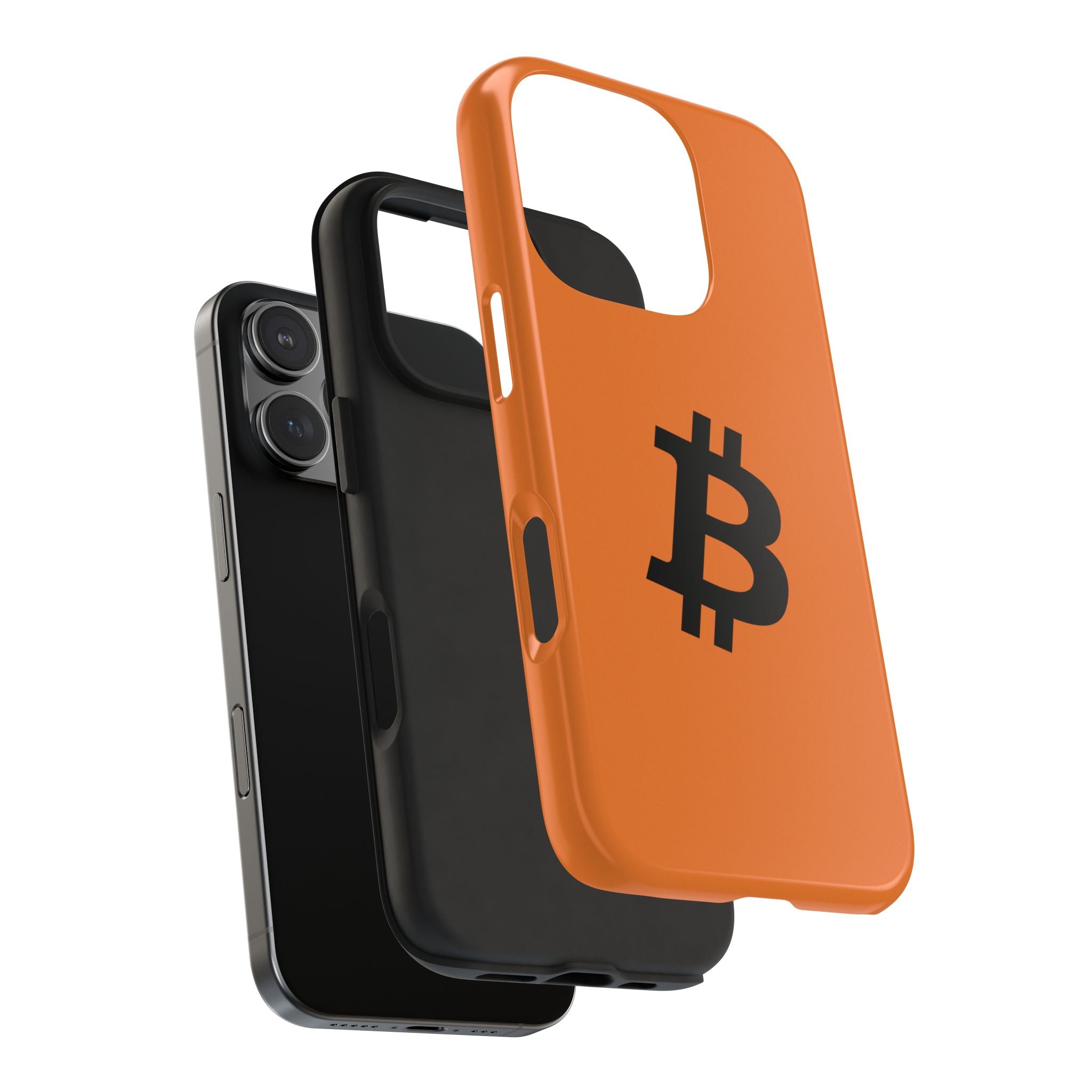 Bitcoin HODL Orange iPhone Case (Black Logo) – Degen Swag