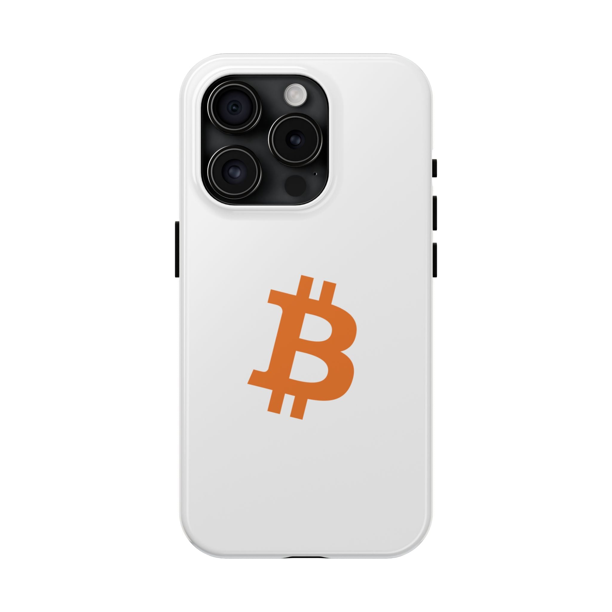 Bitcoin HODL White iPhone Case (Orange Logo) – Degen Swag