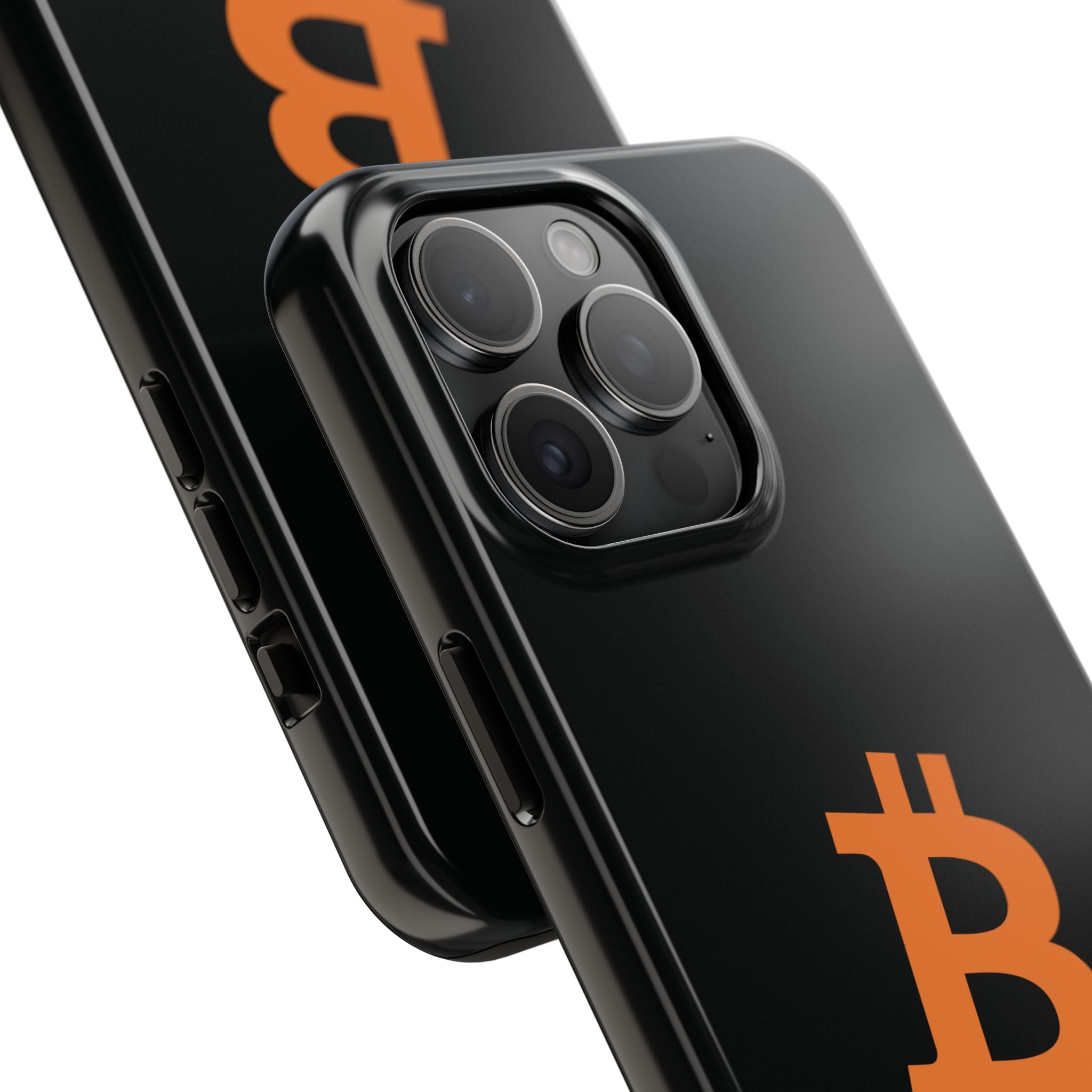 Bitcoin HODL Matte Black iPhone Case (Orange Logo) – Degen Swag