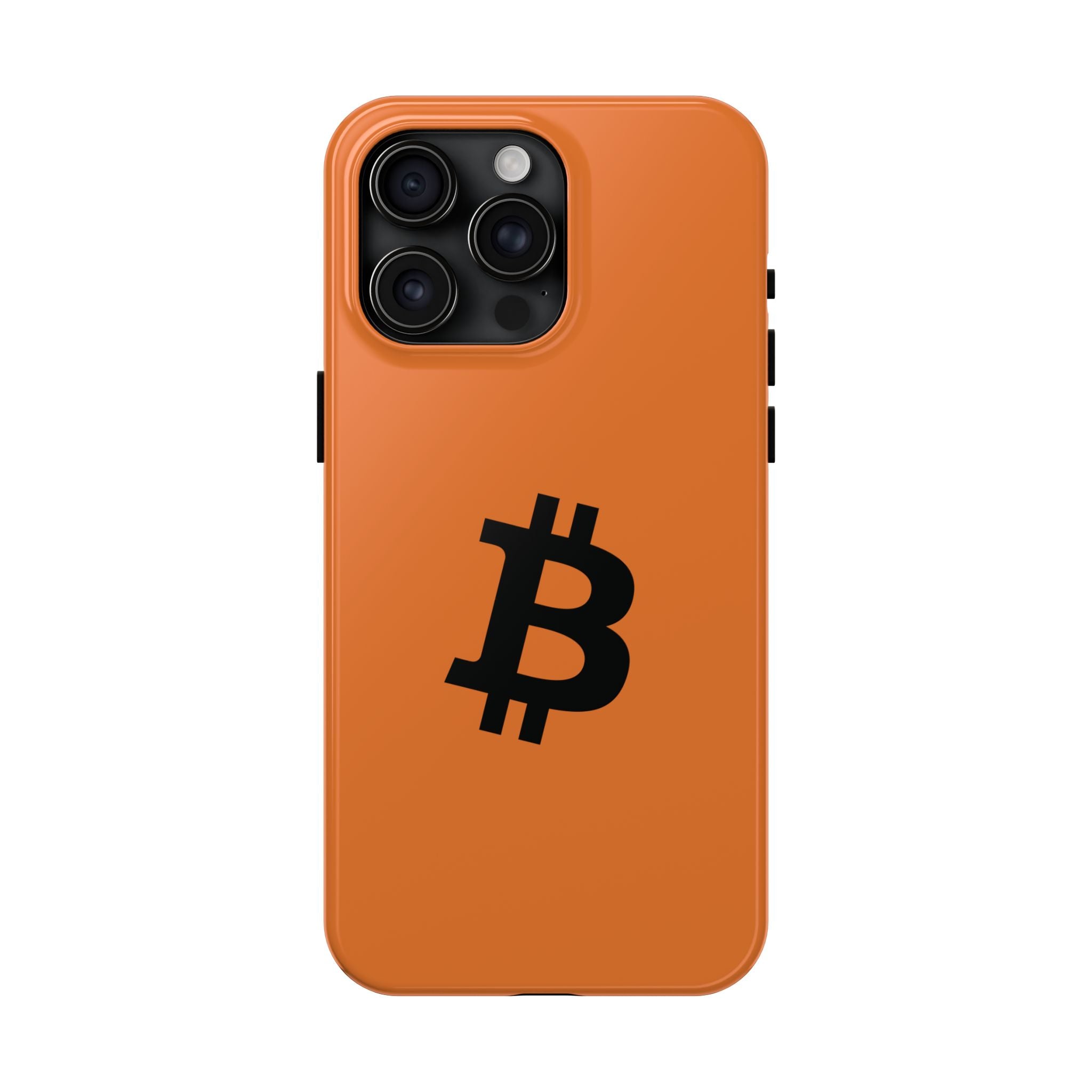 Bitcoin HODL Orange iPhone Case (Black Logo) – Degen Swag