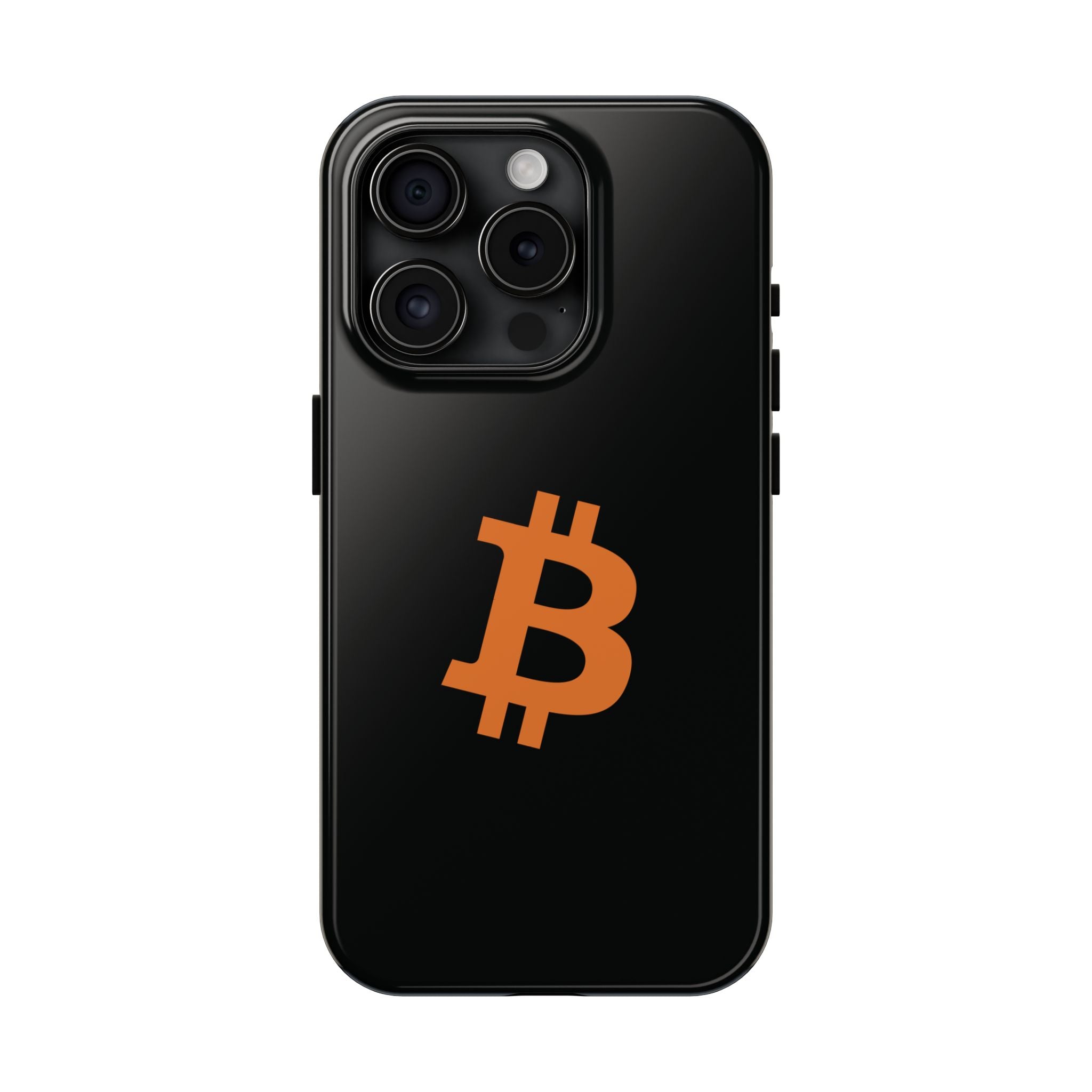 Bitcoin HODL Matte Black iPhone Case (Orange Logo) – Degen Swag