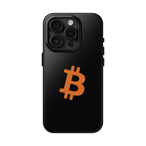Bitcoin HODL Matte Black iPhone Case (Orange Logo) – Degen Swag