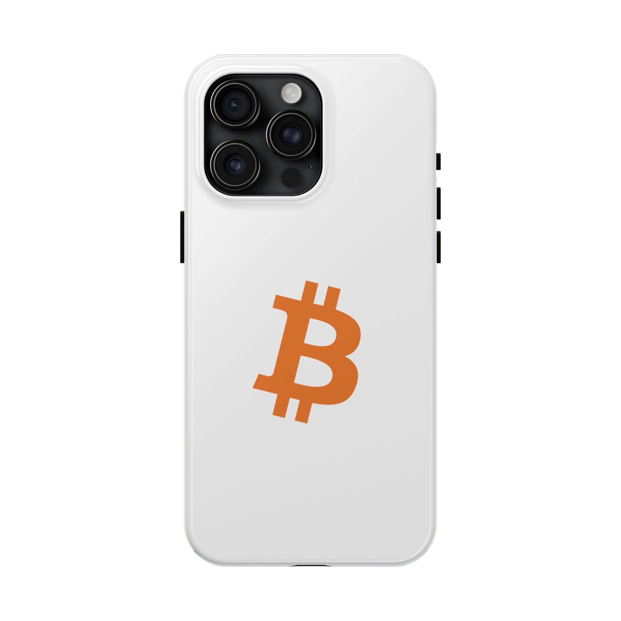 Bitcoin HODL White iPhone Case (Orange Logo) – Degen Swag