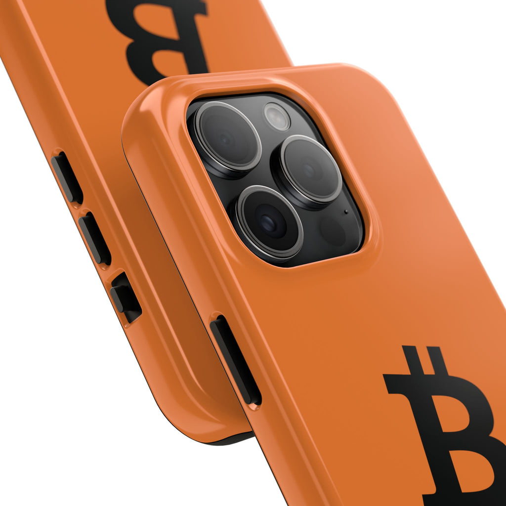 Bitcoin HODL Orange iPhone Case (Black Logo) – Degen Swag