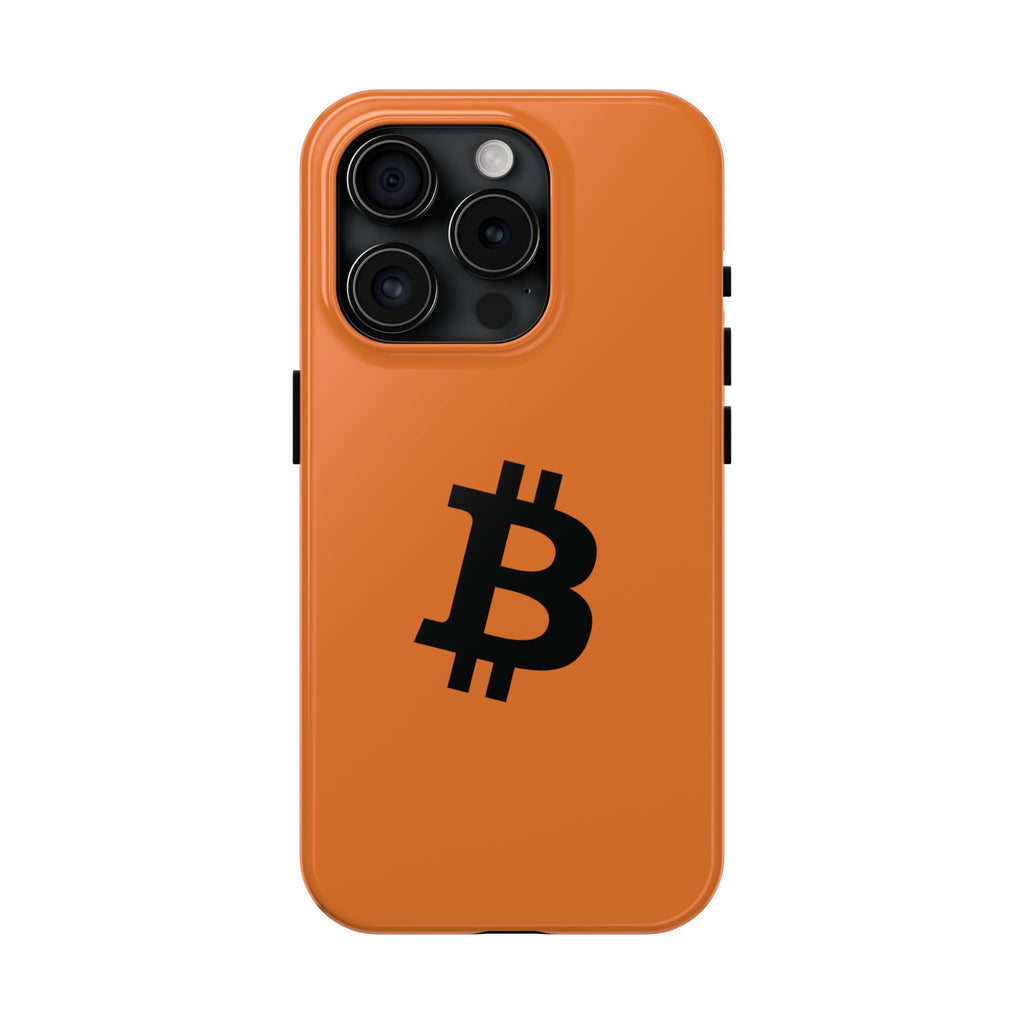 Bitcoin HODL Orange iPhone Case (Black Logo) – Degen Swag