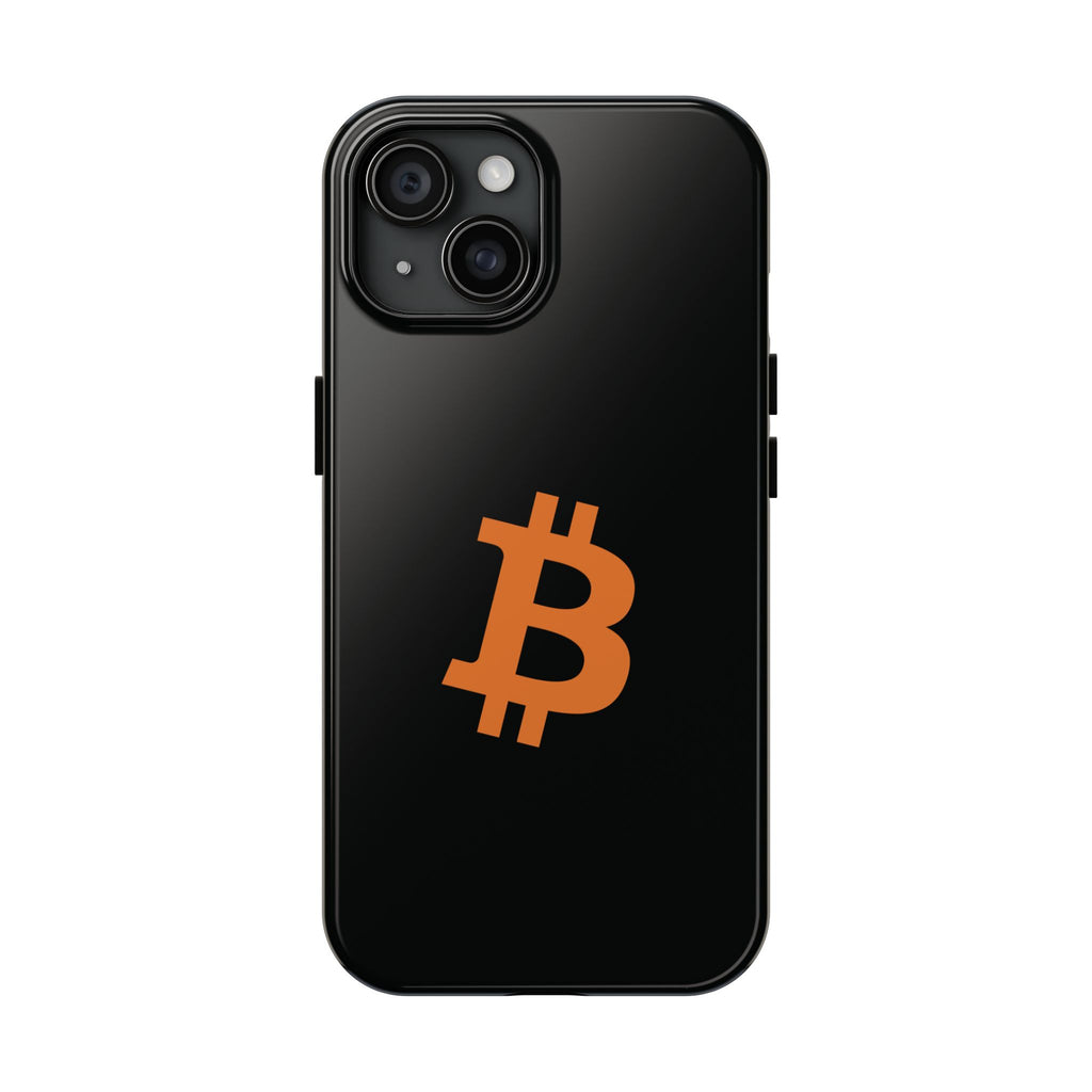 Bitcoin HODL Matte Black iPhone Case (Orange Logo) – Degen Swag