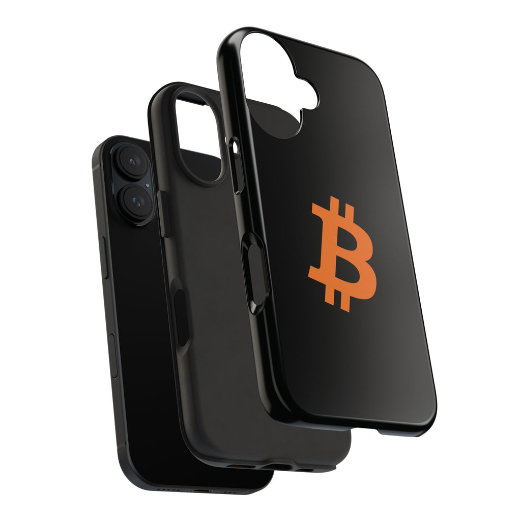Bitcoin HODL Matte Black iPhone Case (Orange Logo) – Degen Swag