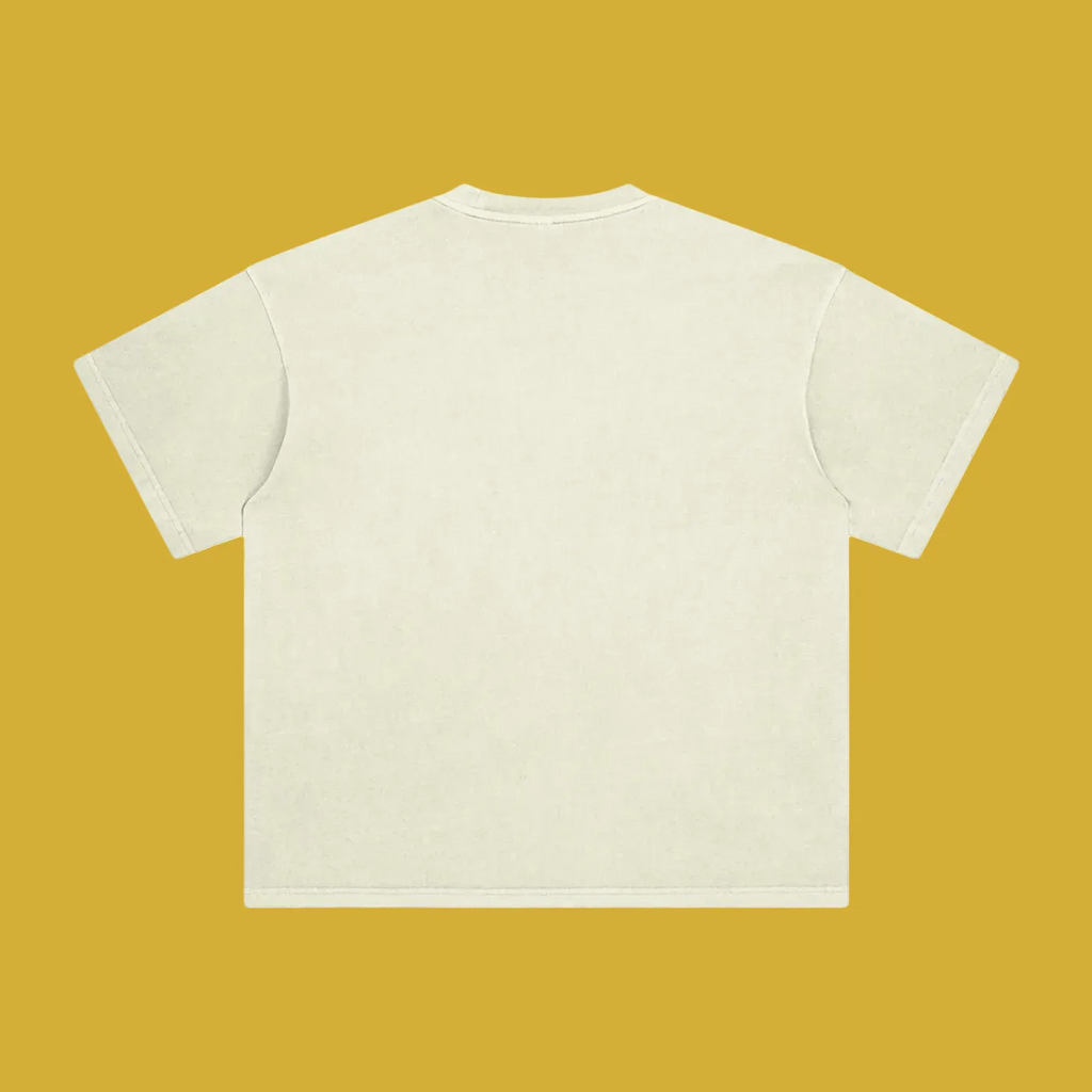 Satoshi Enzyme Washed T-Shirt White Print - Degen Swag