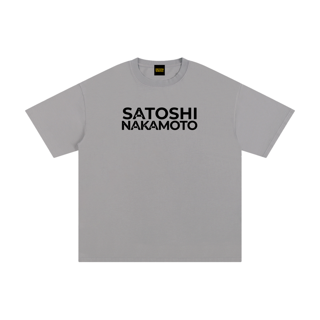 Satoshi Unisex Pure Cotton T-Shirt Black Print - Degen Swag