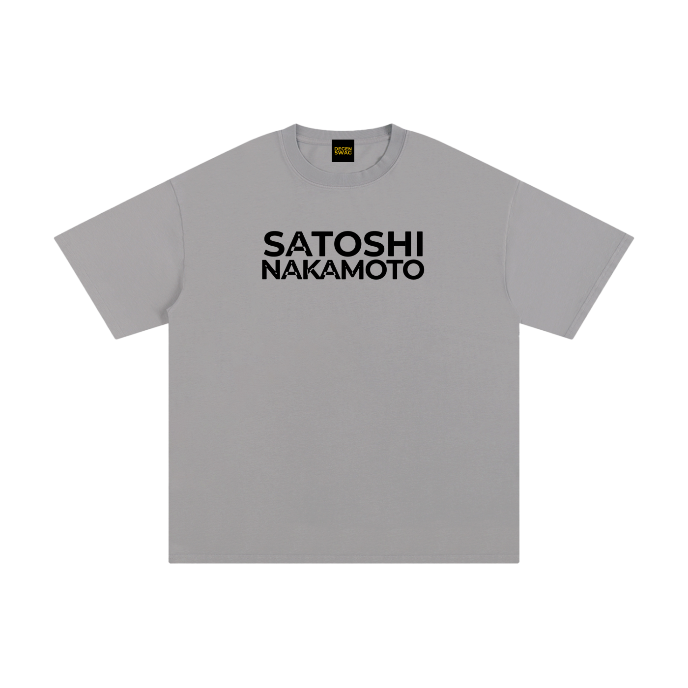 Satoshi Unisex Pure Cotton T-Shirt Black Print - Degen Swag