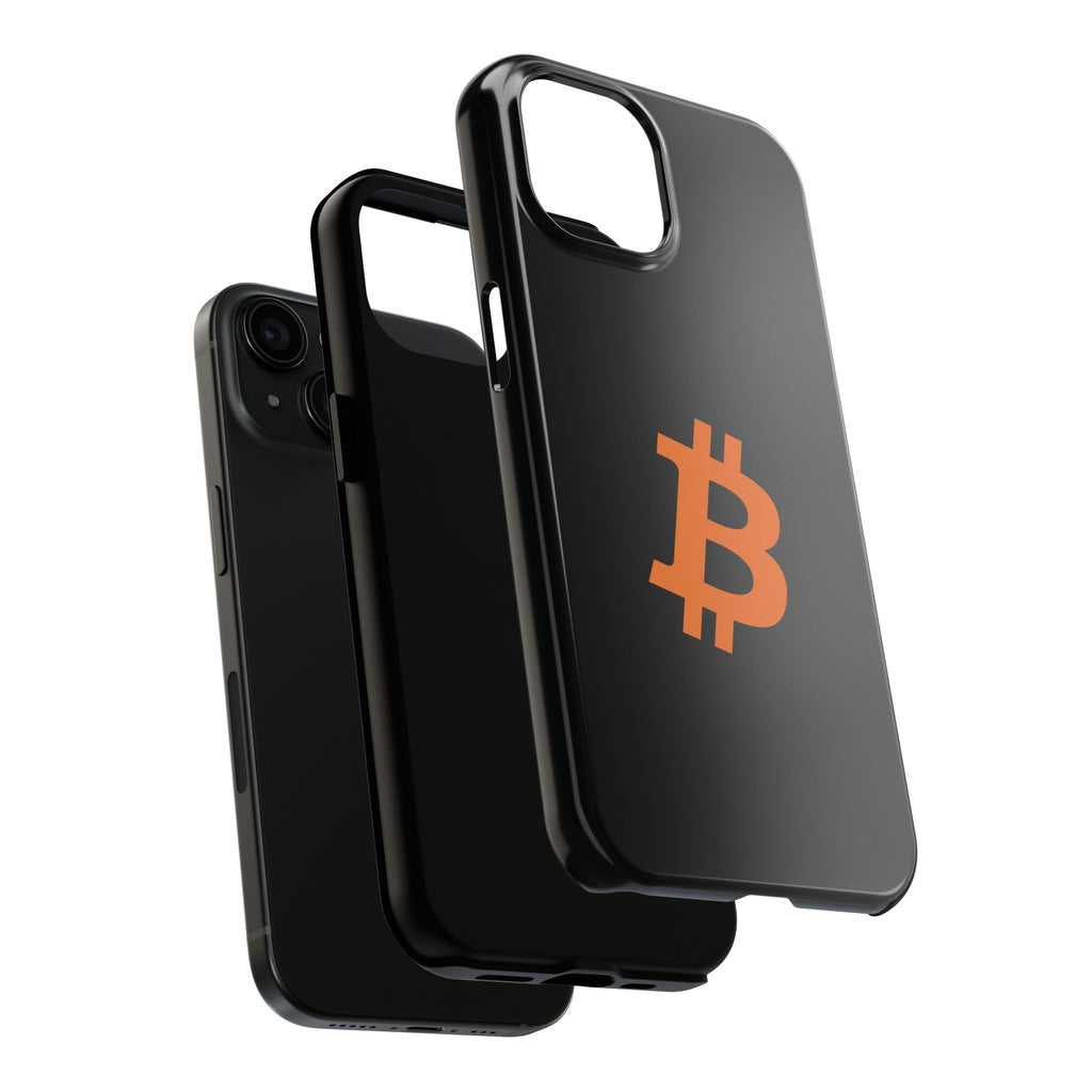 Bitcoin HODL Matte Black iPhone Case (Orange Logo) – Degen Swag
