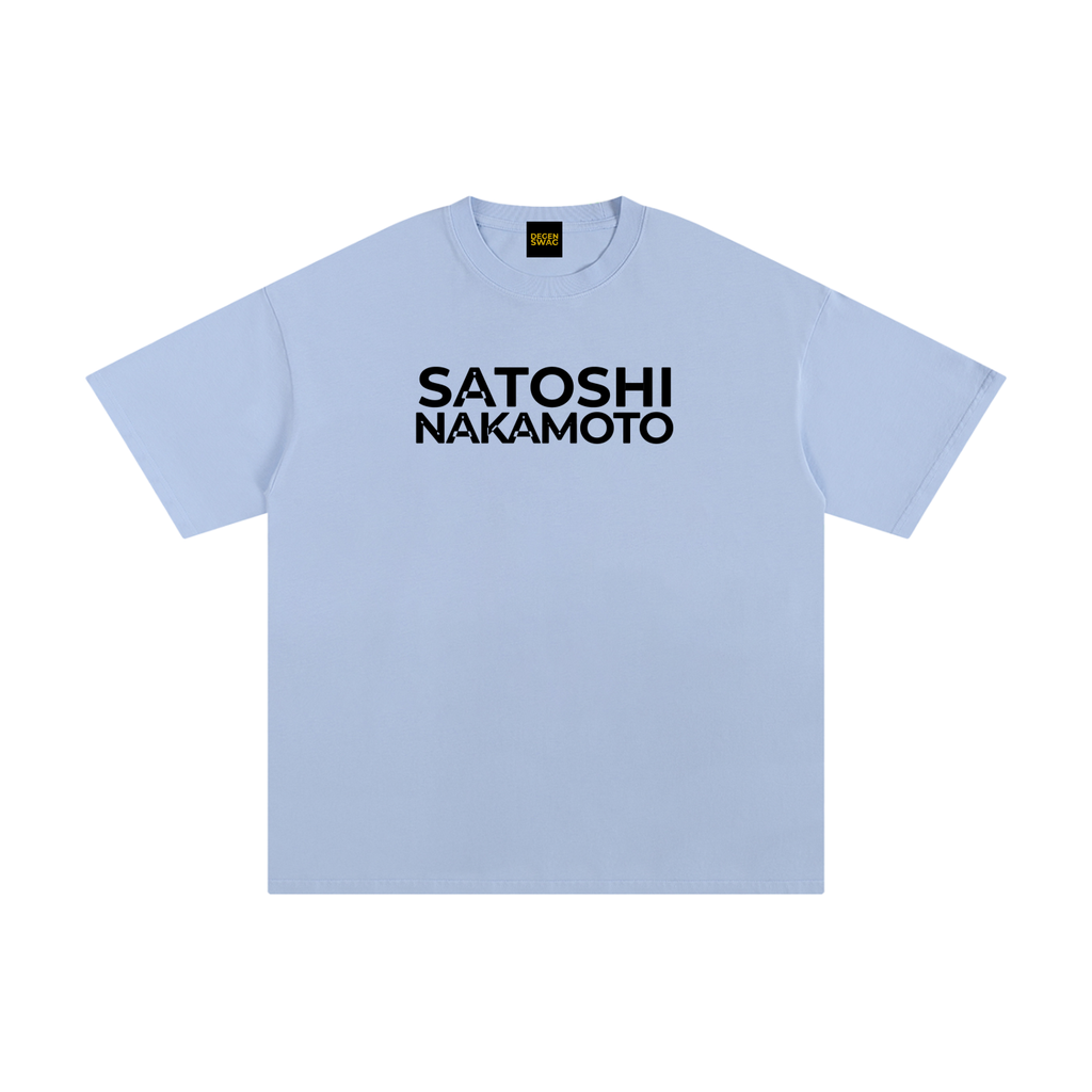 Satoshi Unisex Pure Cotton T-Shirt Black Print - Degen Swag