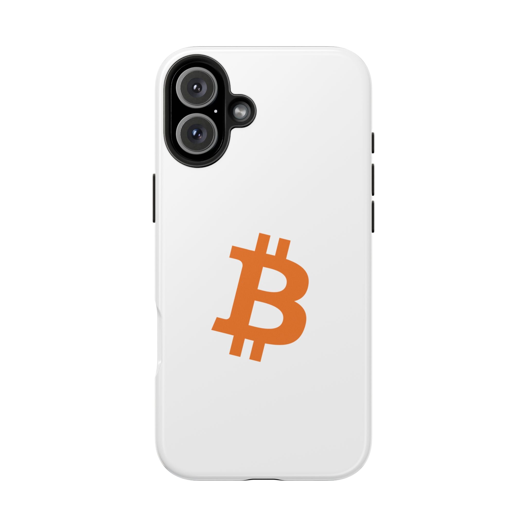Bitcoin HODL White iPhone Case (Orange Logo) – Degen Swag