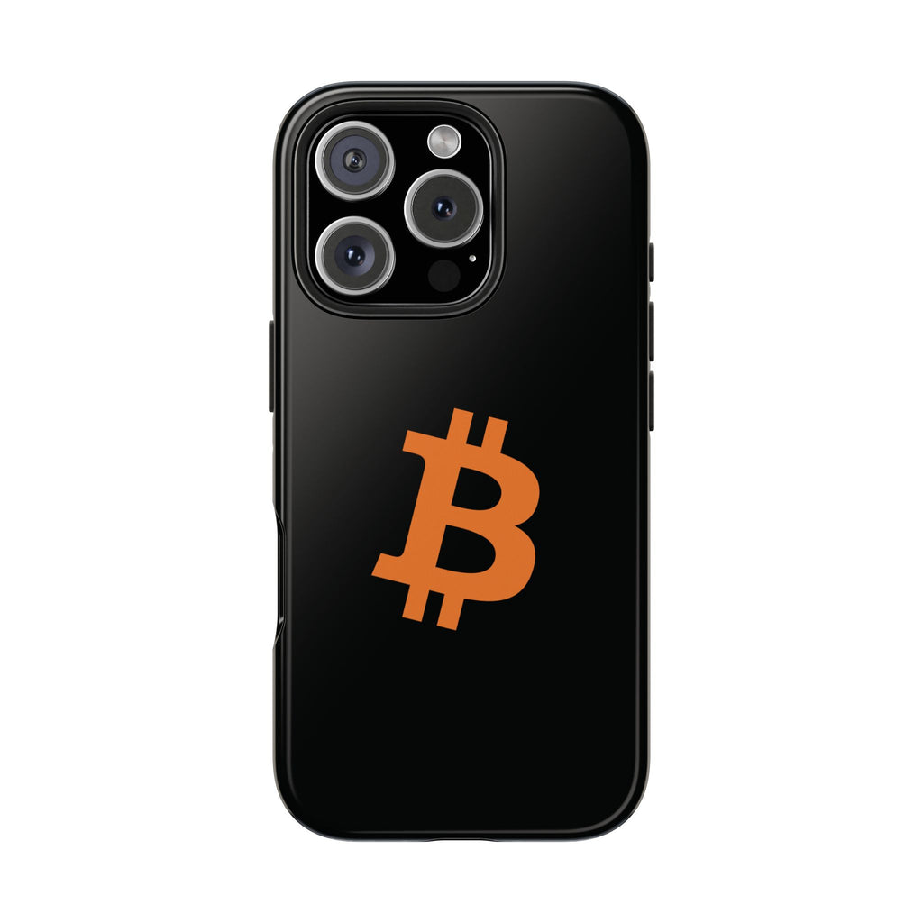 Bitcoin HODL Matte Black iPhone Case (Orange Logo) – Degen Swag