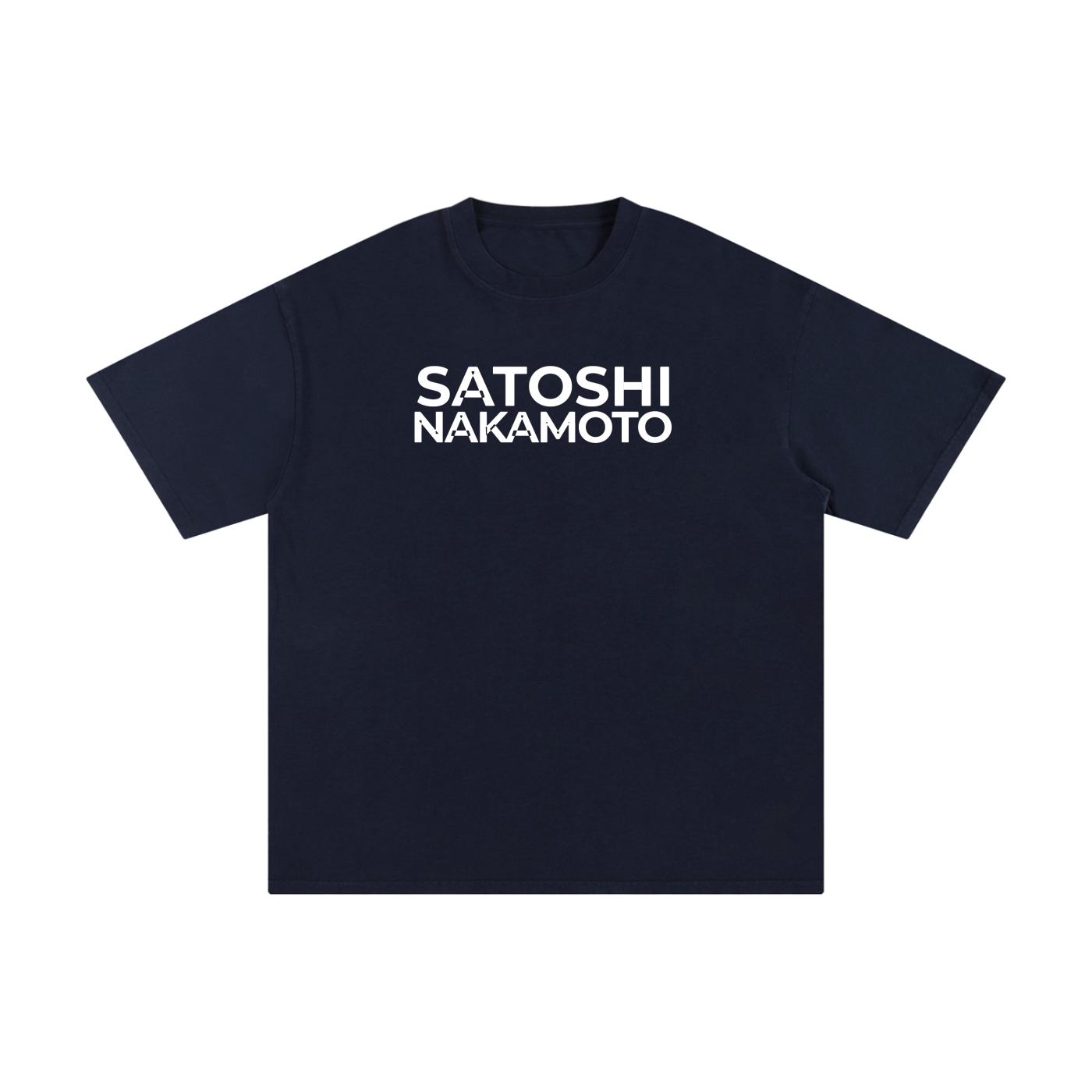 Satoshi Unisex Pure Cotton T-Shirt White Print - Degen Swag