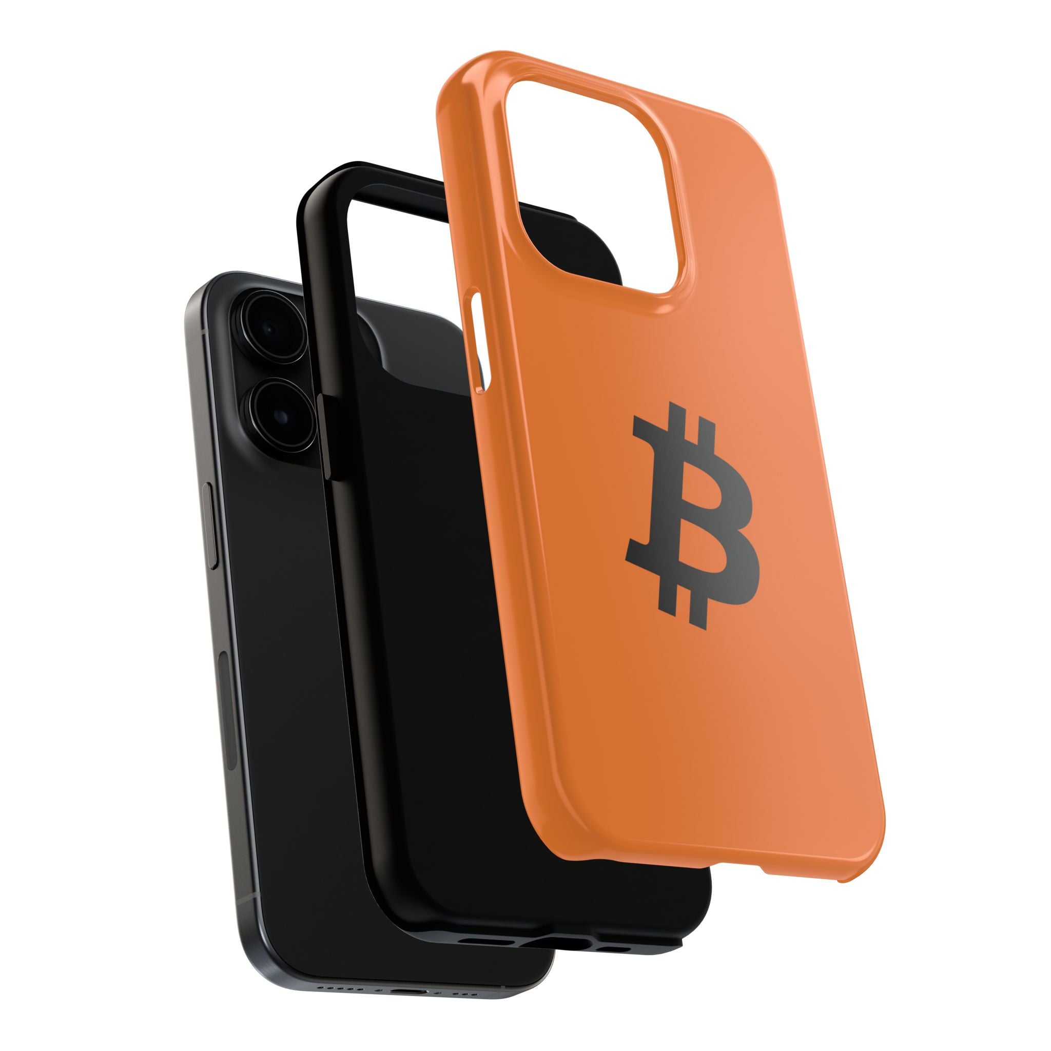 Bitcoin HODL Orange iPhone Case (Black Logo) – Degen Swag