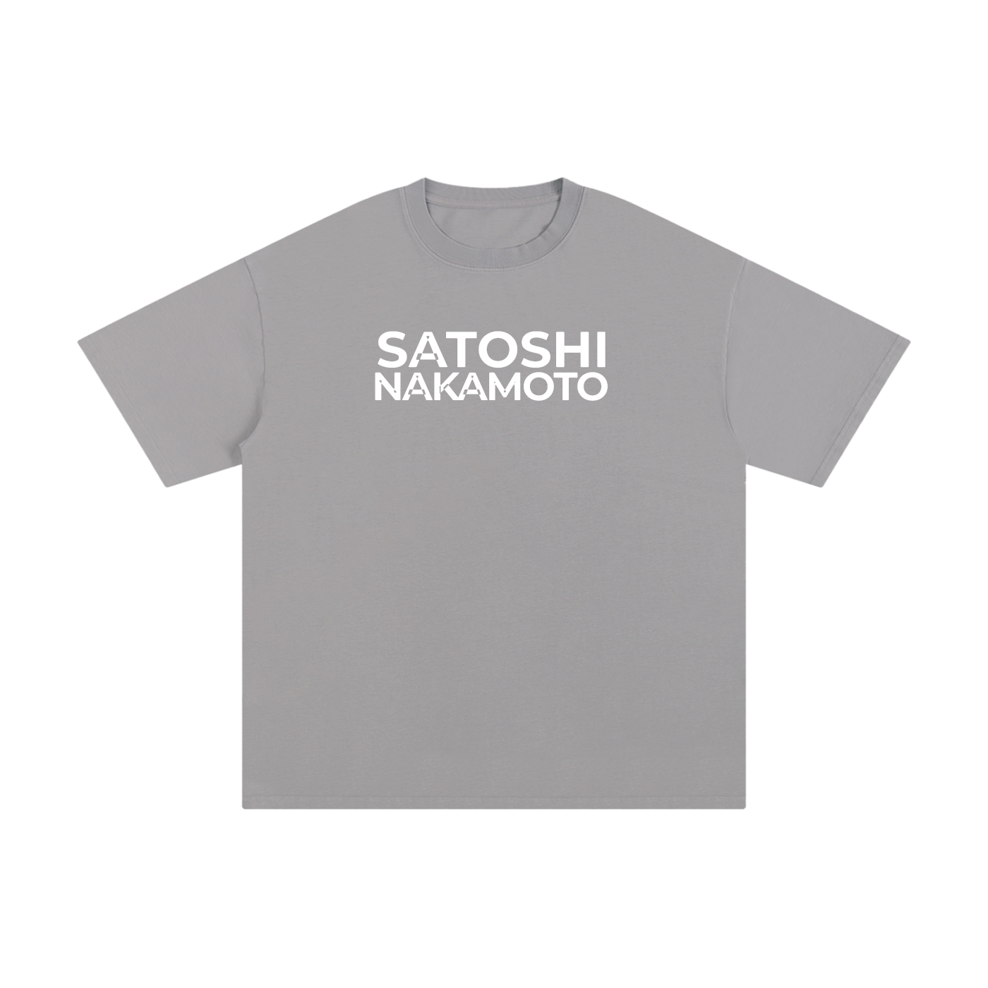 Satoshi Unisex Pure Cotton T-Shirt White Print - Degen Swag