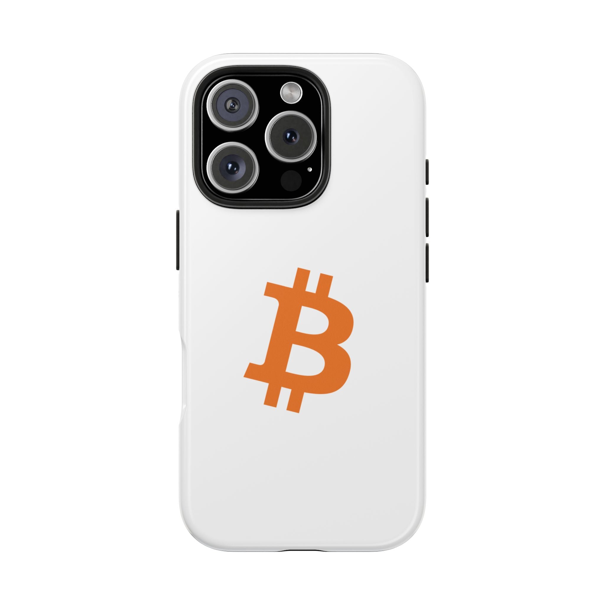 Bitcoin HODL White iPhone Case (Orange Logo) – Degen Swag