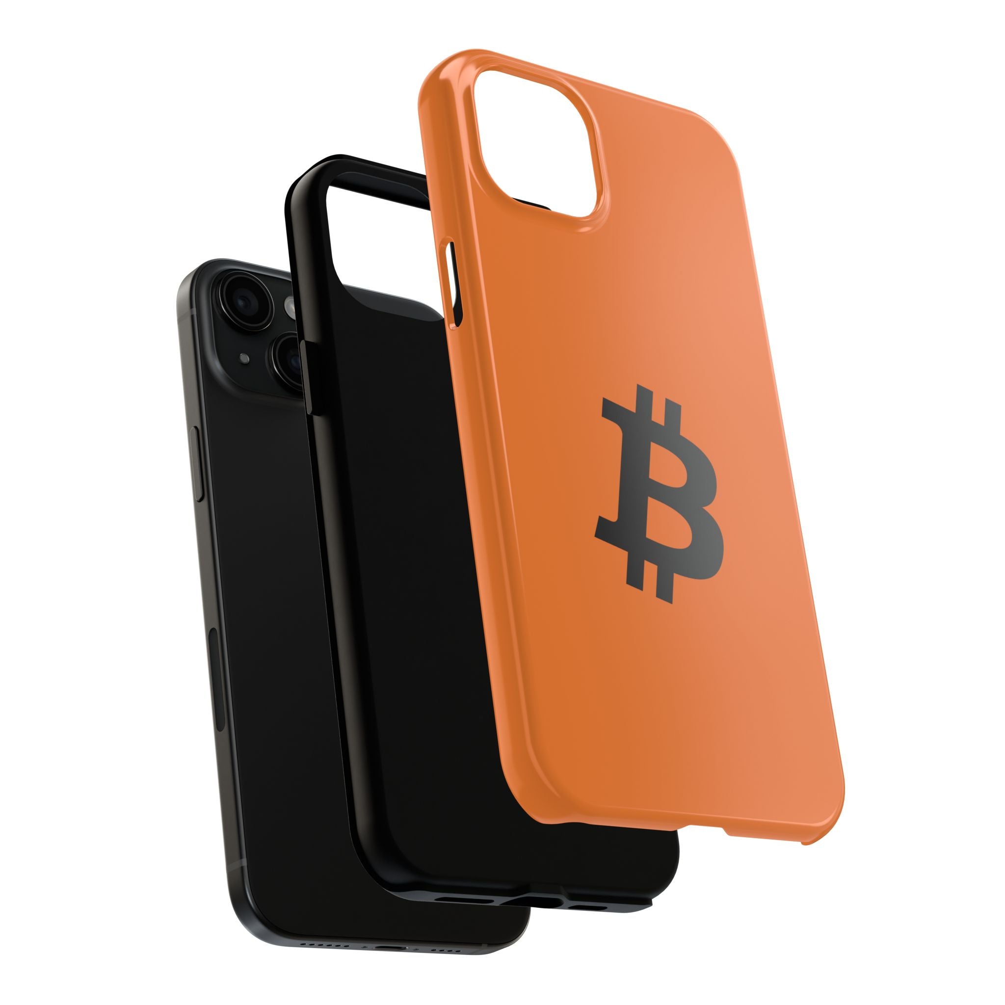 Bitcoin HODL Orange iPhone Case (Black Logo) – Degen Swag