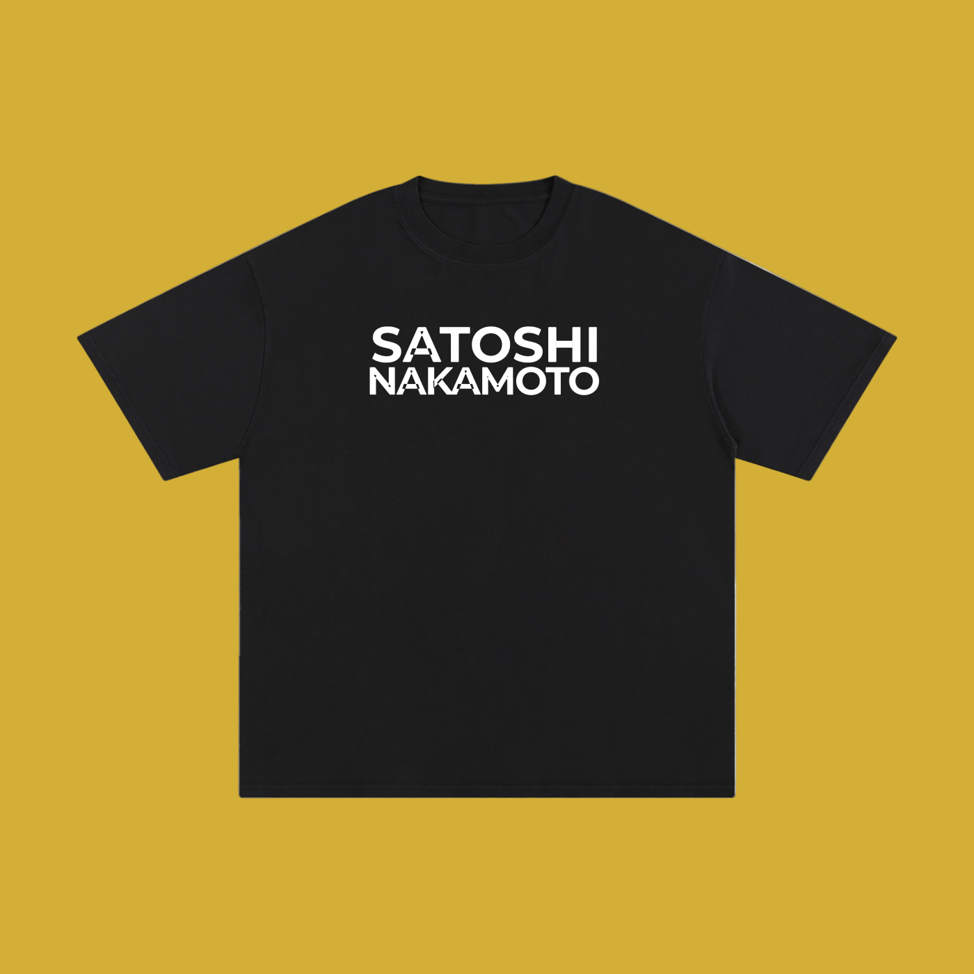 Satoshi Unisex Pure Cotton T-Shirt White Print - Degen Swag