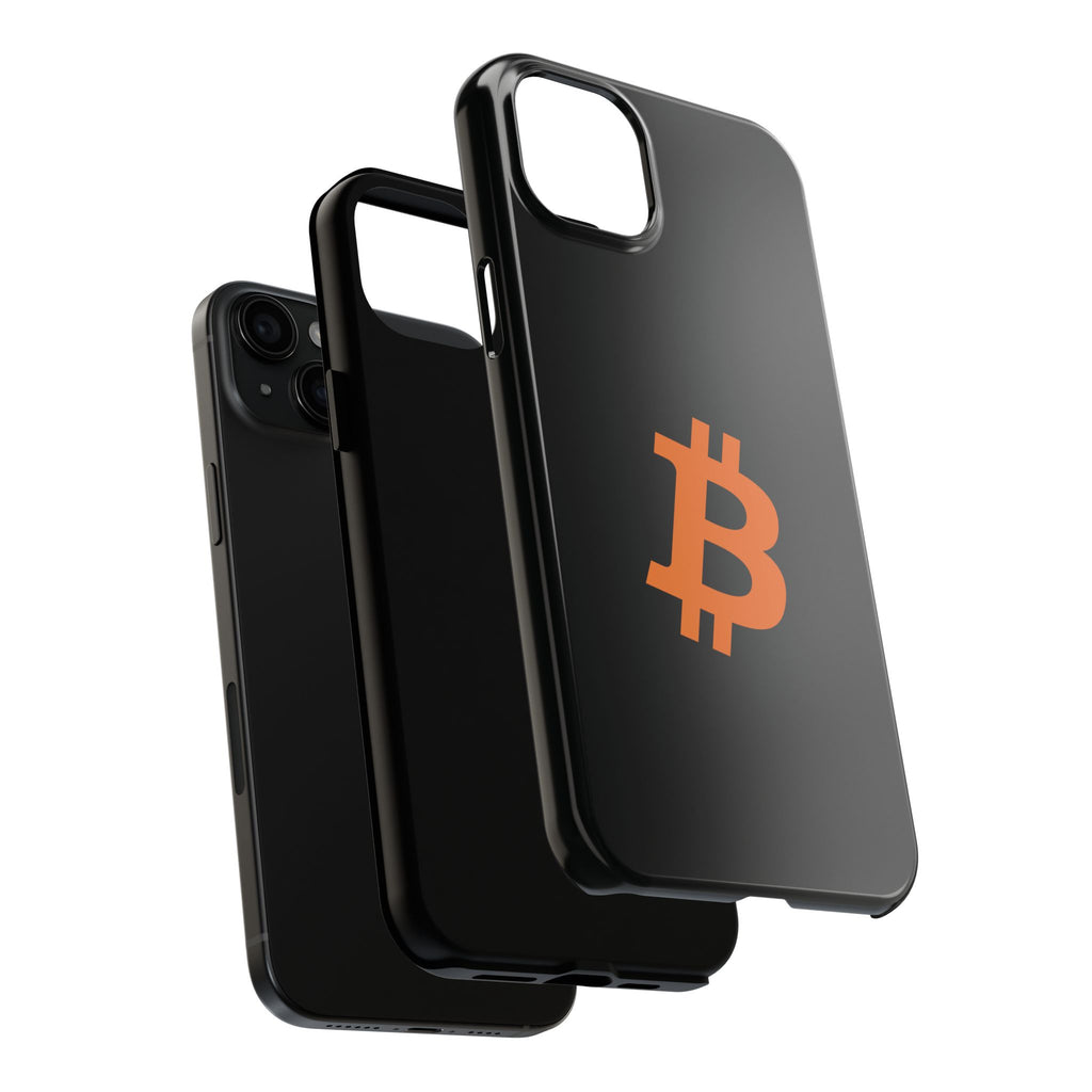 Bitcoin HODL Matte Black iPhone Case (Orange Logo) – Degen Swag
