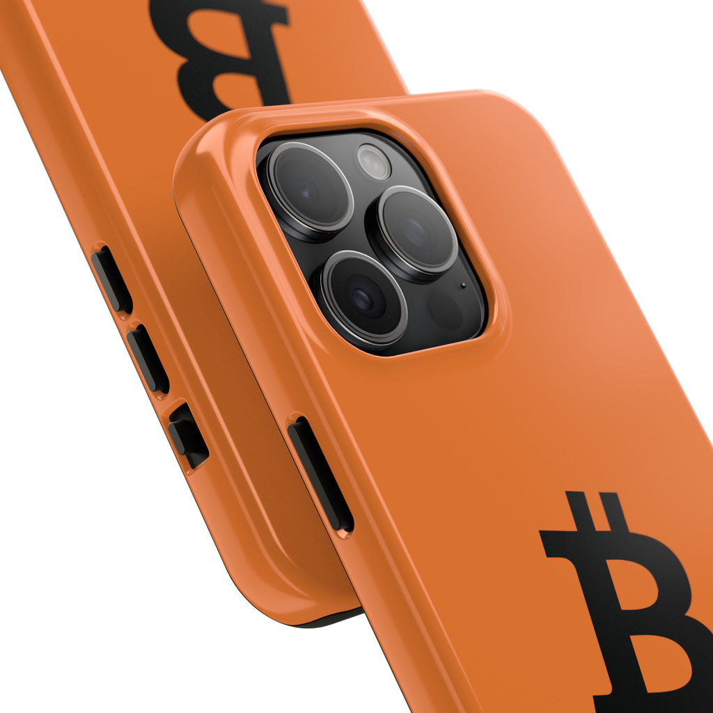 Bitcoin HODL Orange iPhone Case (Black Logo) – Degen Swag