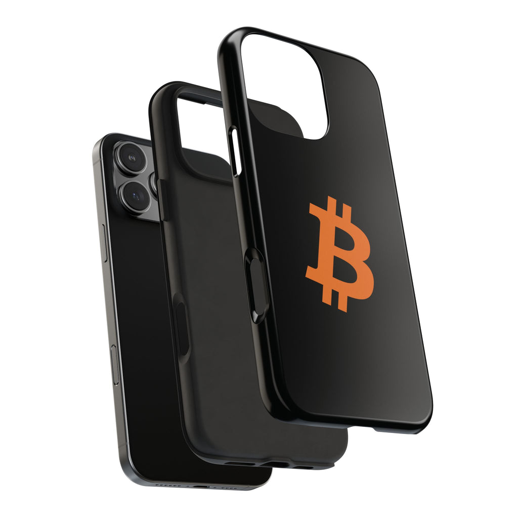 Bitcoin HODL Matte Black iPhone Case (Orange Logo) – Degen Swag