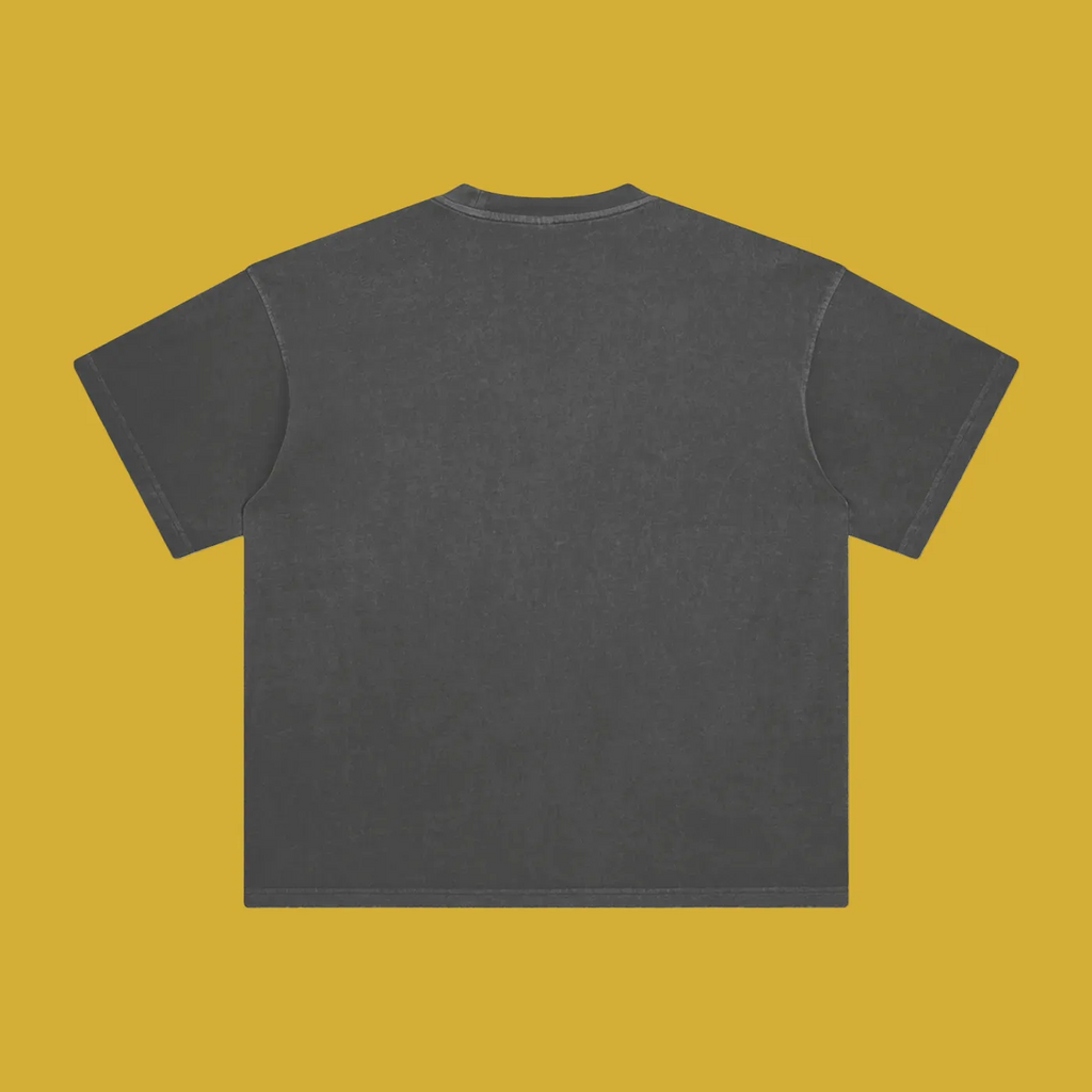 Satoshi Enzyme Washed T-Shirt White Print - Degen Swag