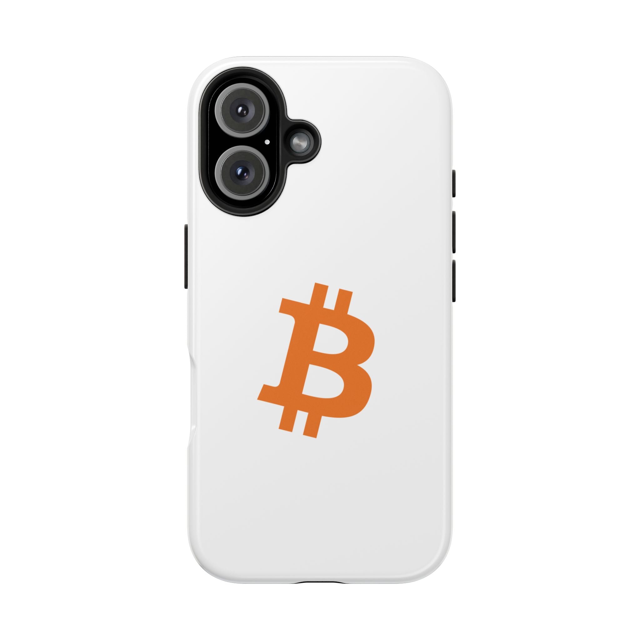 Bitcoin HODL White iPhone Case (Orange Logo) – Degen Swag