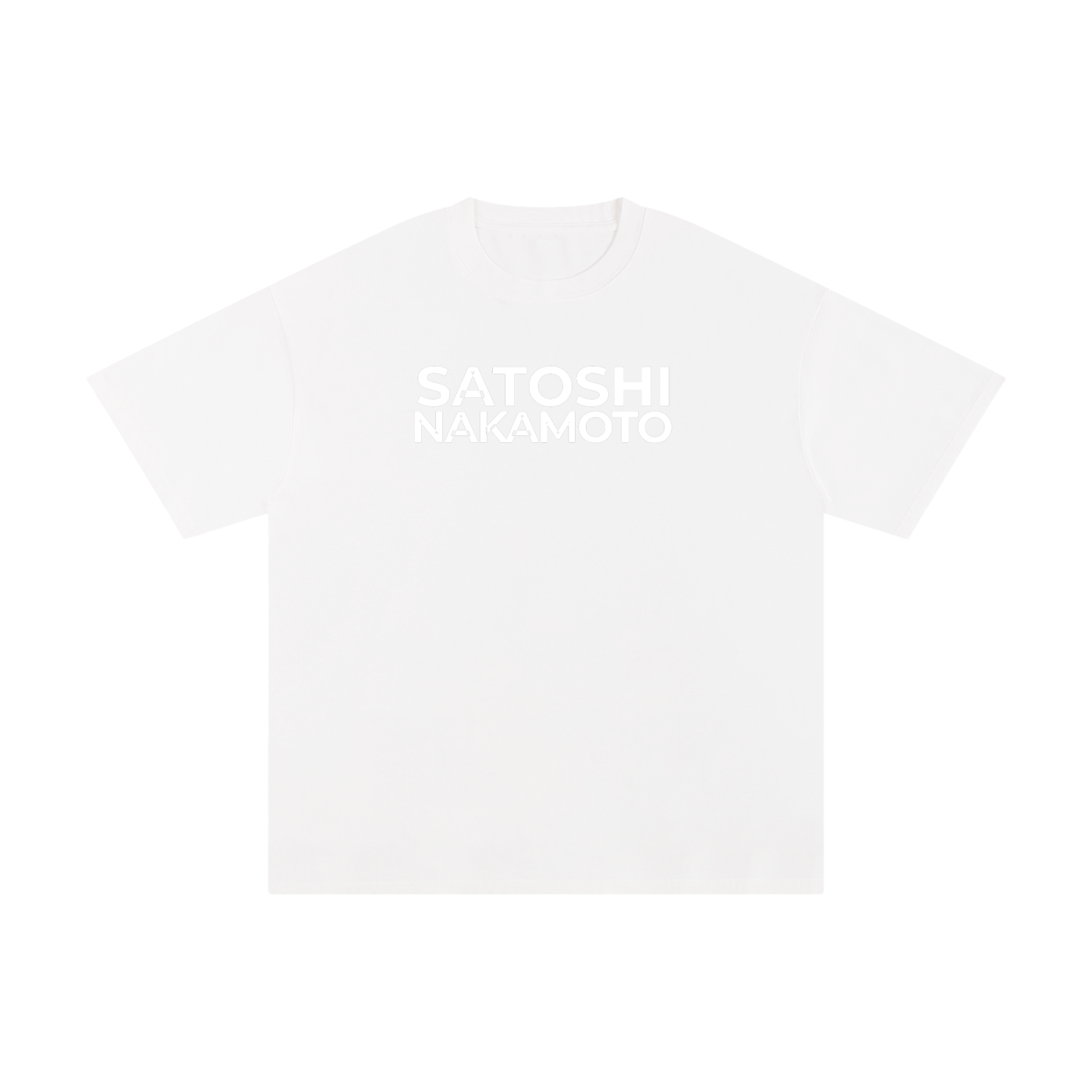 Satoshi Unisex Pure Cotton T-Shirt White Print - Degen Swag