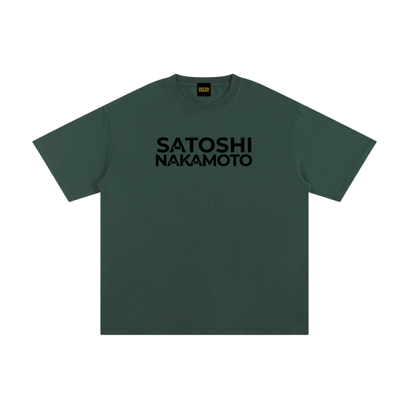 Satoshi Unisex Pure Cotton T-Shirt Black Print - Degen Swag