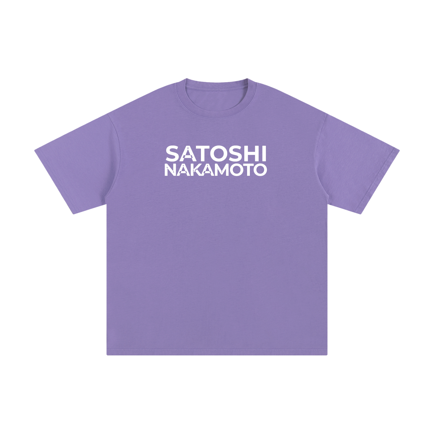Satoshi Unisex Pure Cotton T-Shirt White Print - Degen Swag