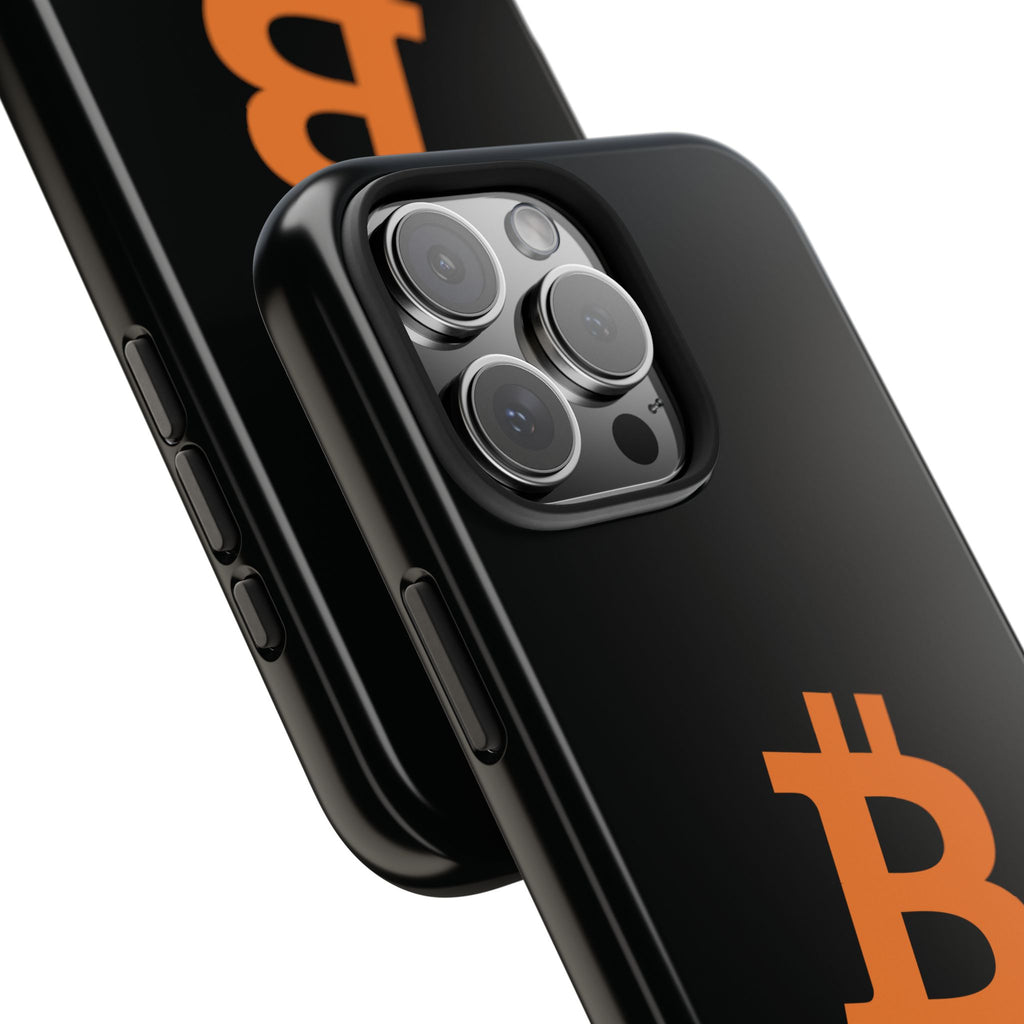 Bitcoin HODL Matte Black iPhone Case (Orange Logo) – Degen Swag