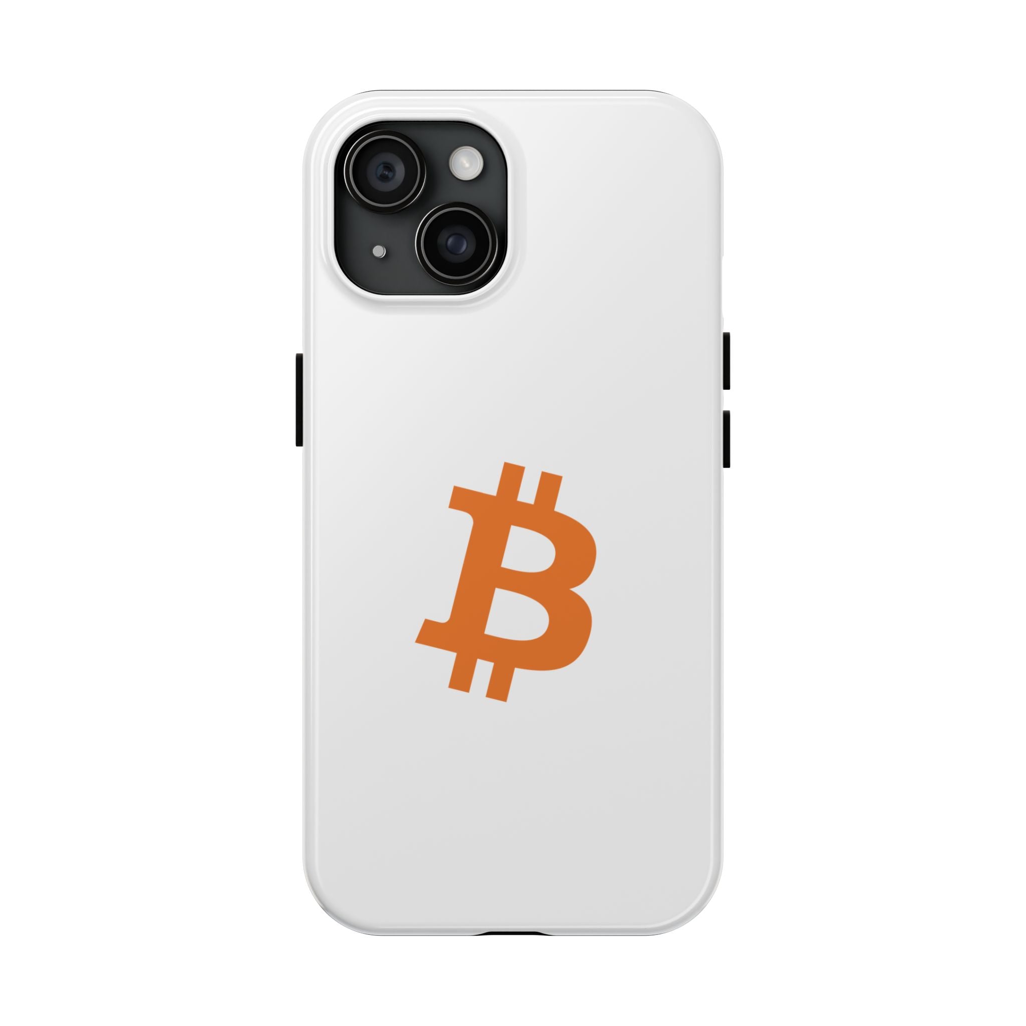 Bitcoin HODL White iPhone Case (Orange Logo) – Degen Swag