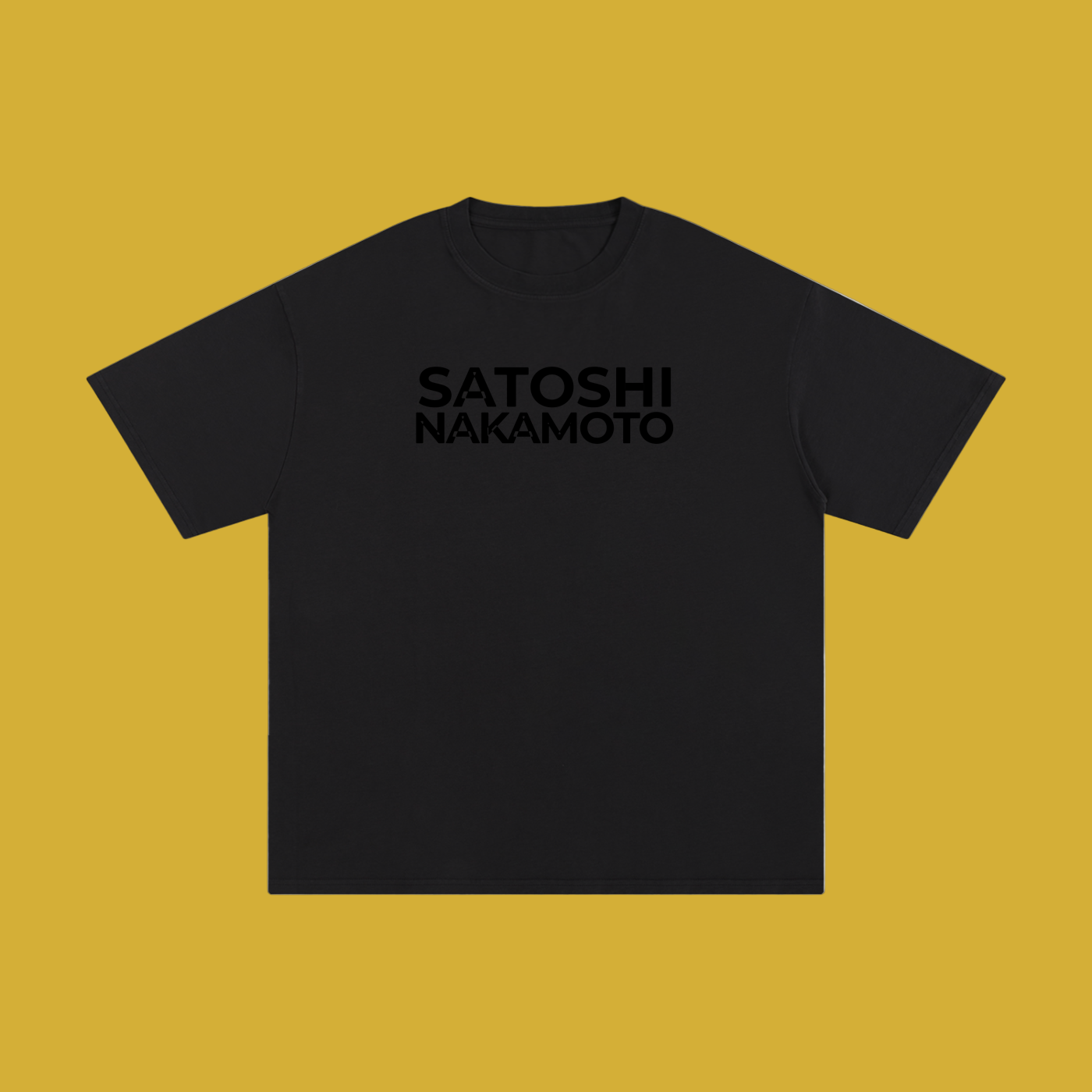 Satoshi Unisex Pure Cotton T-Shirt Black Print - Degen Swag