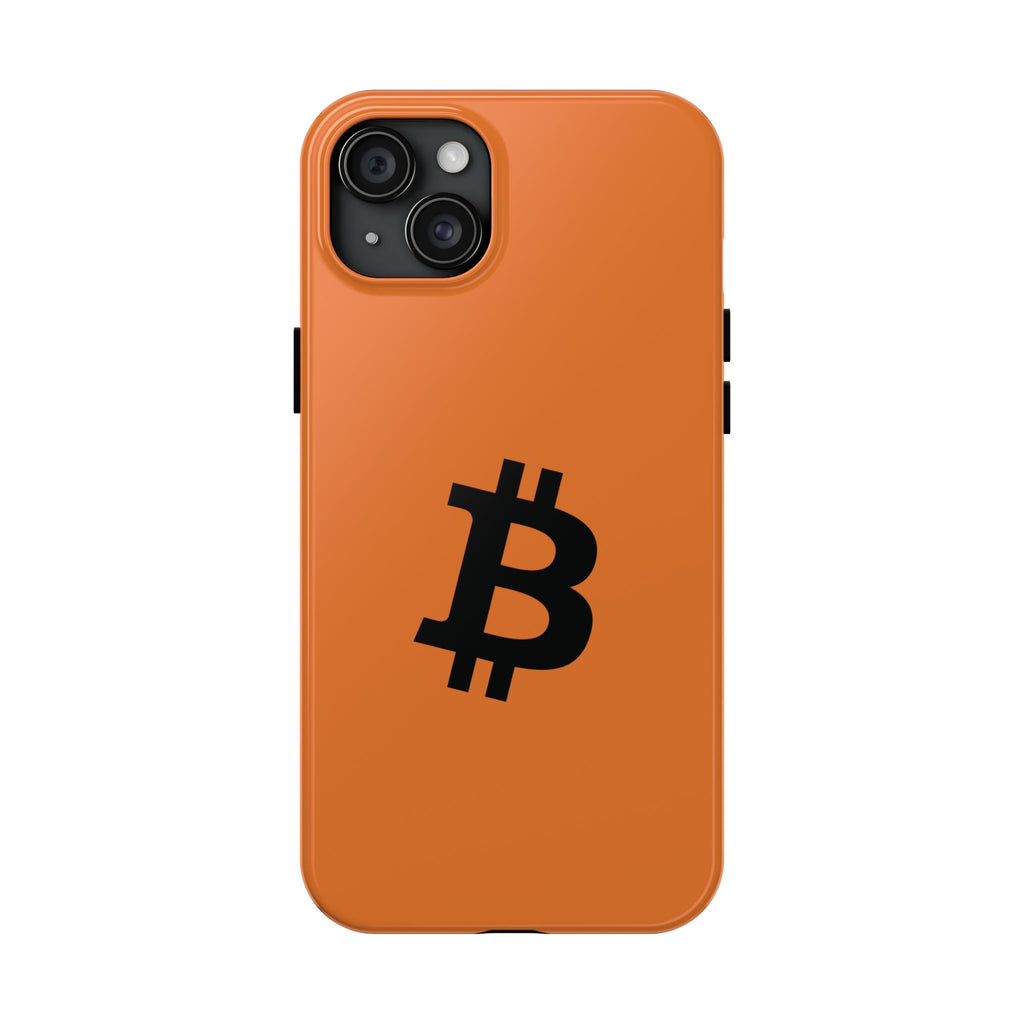 Bitcoin HODL Orange iPhone Case (Black Logo) – Degen Swag
