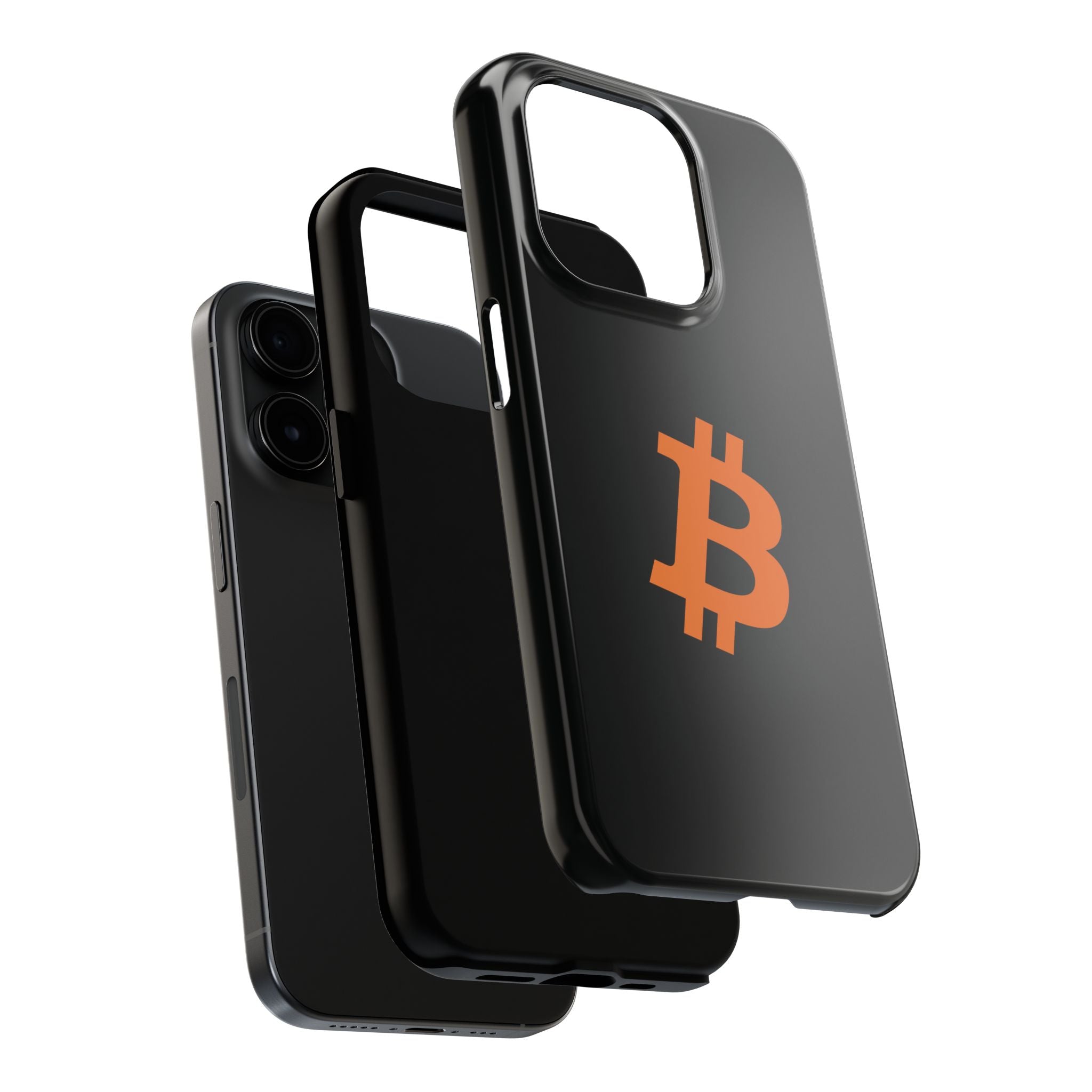 Bitcoin HODL Matte Black iPhone Case (Orange Logo) – Degen Swag