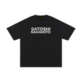 Satoshi Unisex Pure Cotton T-Shirt White Print - Degen Swag
